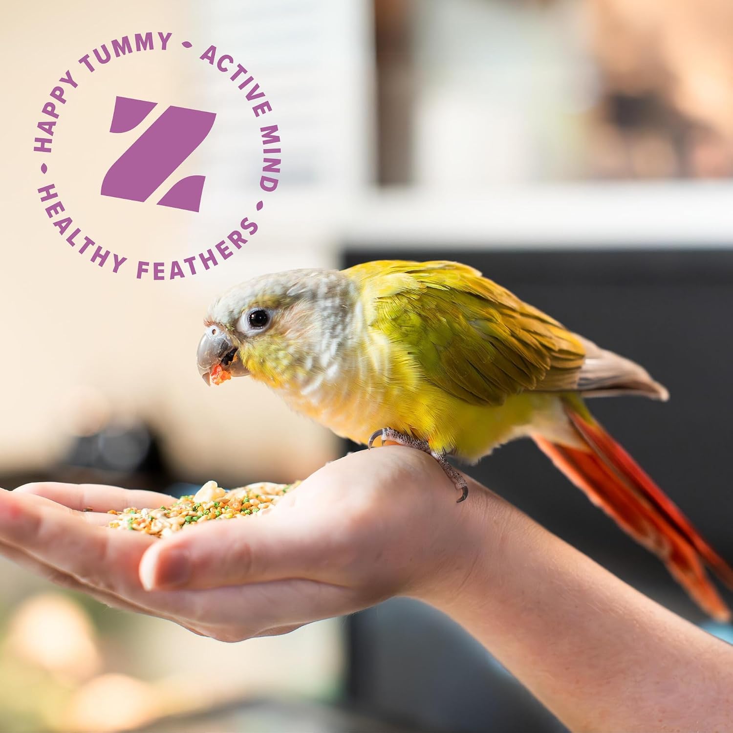 ZuPreem FruitBlend Cockatiel & Conure Food, Uniform Bird Food, M, 2 lb | Bird Food Pellets, Real Fruit, Blend, Cockatiel Food, Conures, Lovebirds, Love Bird Pellets, Quaker, Parrot, Medium Birds