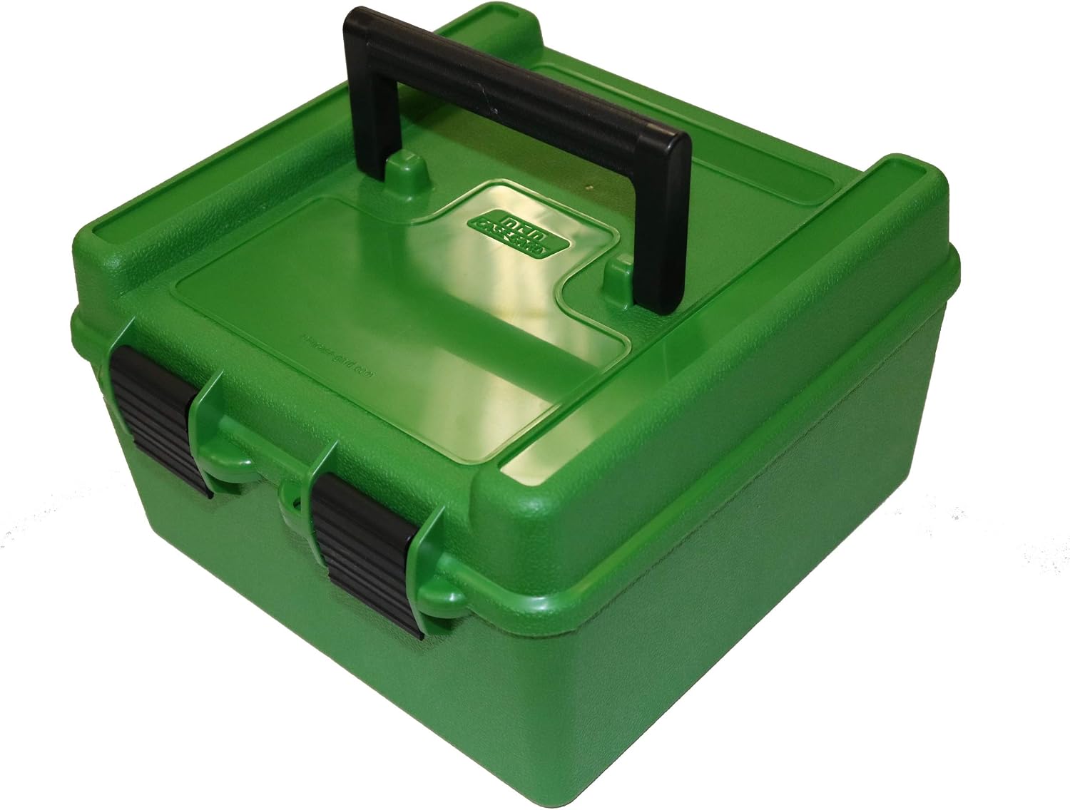 R-100-MAG - Deluxe Ammo Box 100 Round Handle WSM WSSM Ultra Mag, Green, 7.73 x 8 x 4.47"