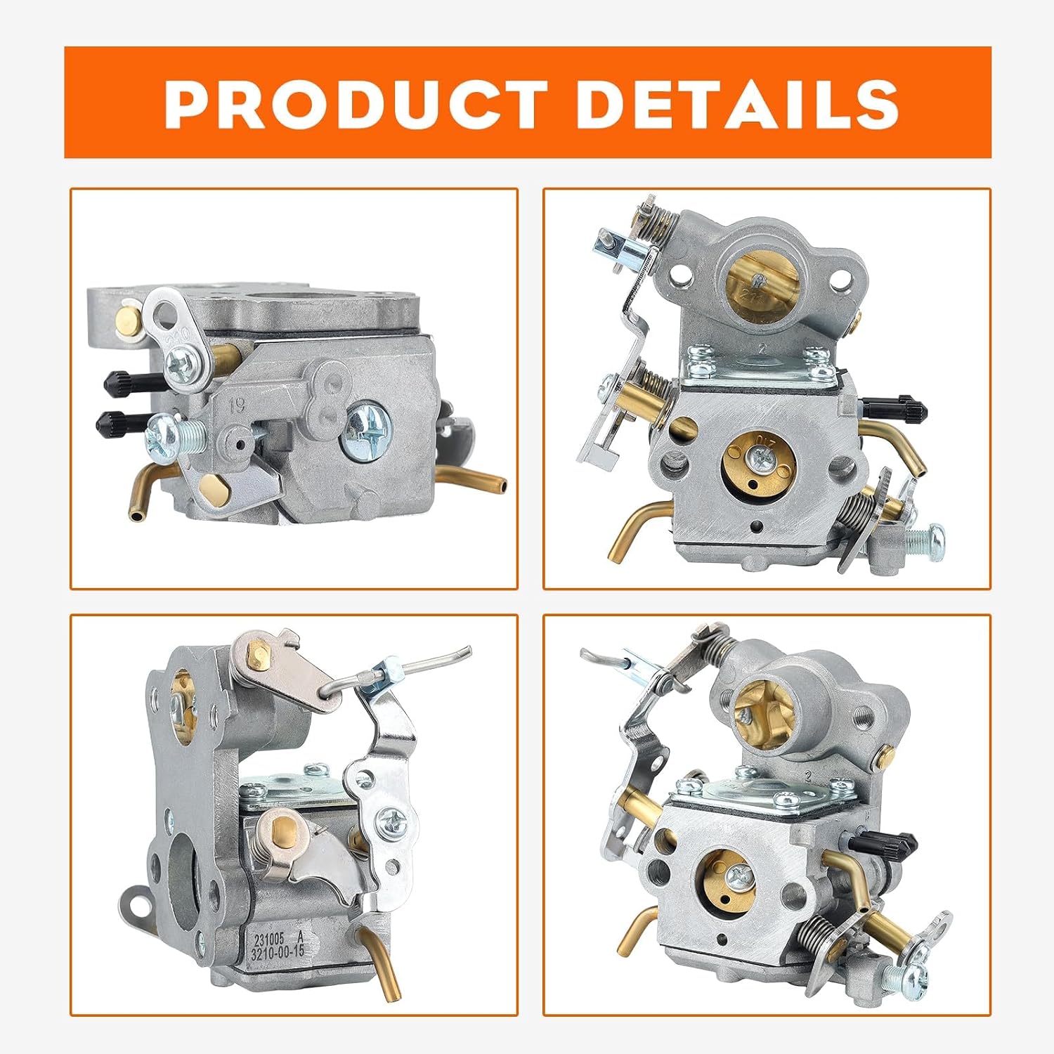 Hipa 545070601 Carburetor for Poulan Pro P3314 PP3816 PP4218 Gas Chainsaw | Fits PP3416 PPB3416 PP3516 PP4018 SM4218AV Replace C1M-W26C