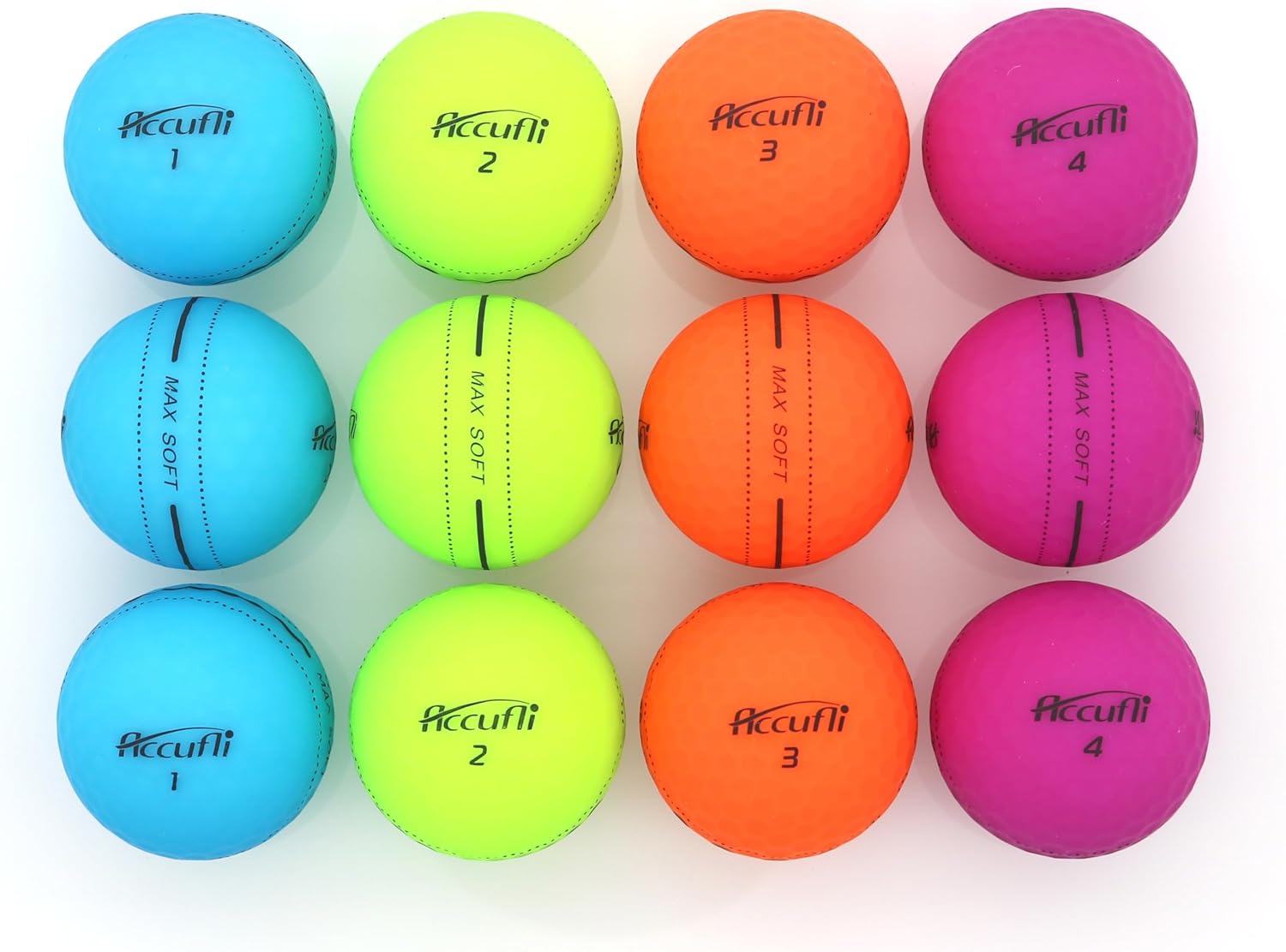 ACCUFLI Max Soft Matte Golf Balls