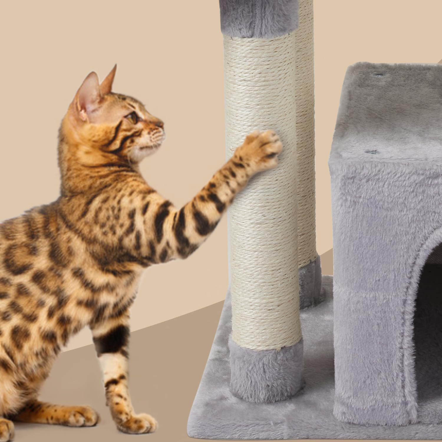 Cute Cat Tree Kitten Cat Tower Condo Cat Furniture Sisal Scratching Posts G