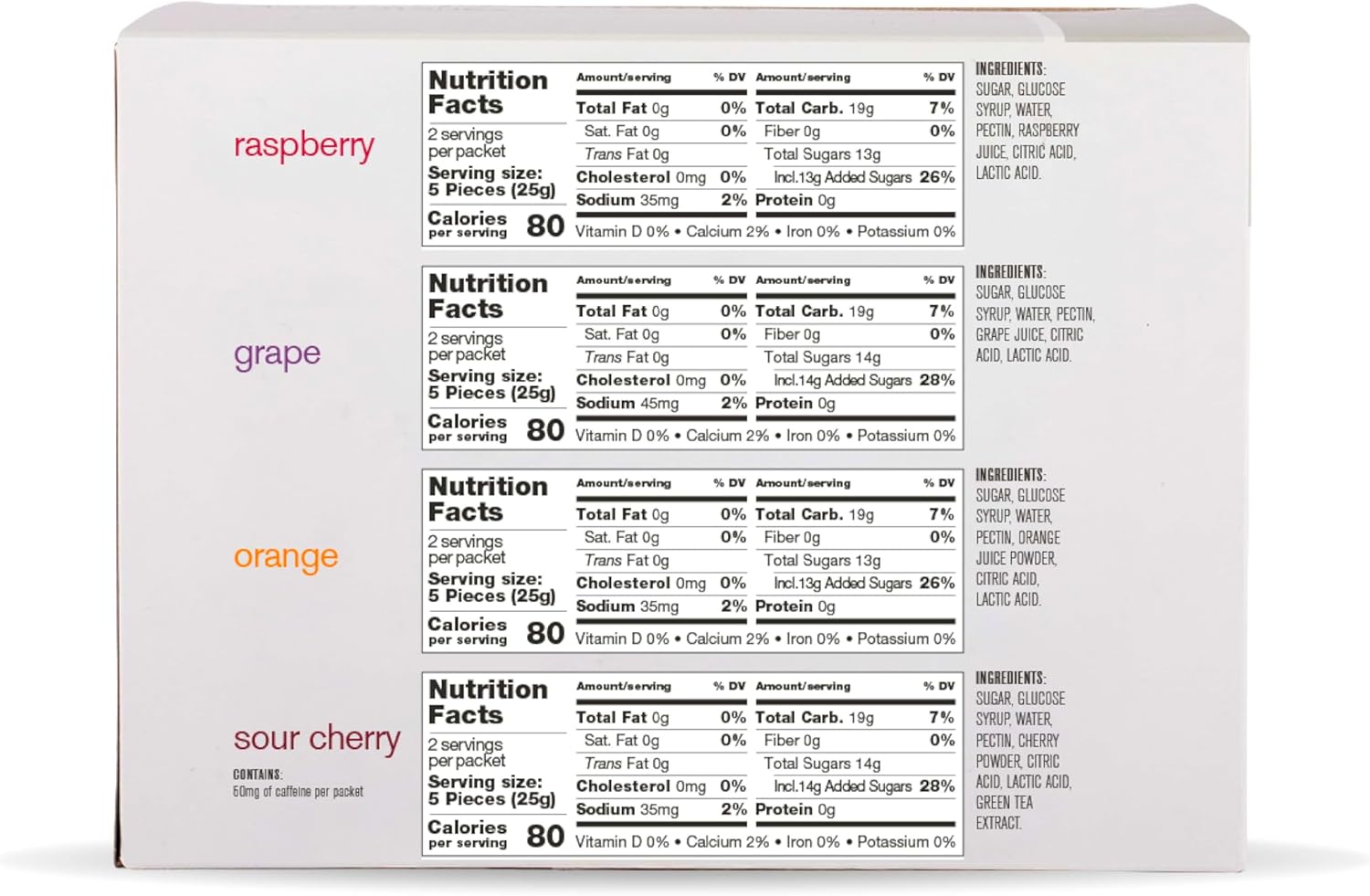 Skratch Labs Energy Chews, Caffeinated Sour Cherry, 10 Pack