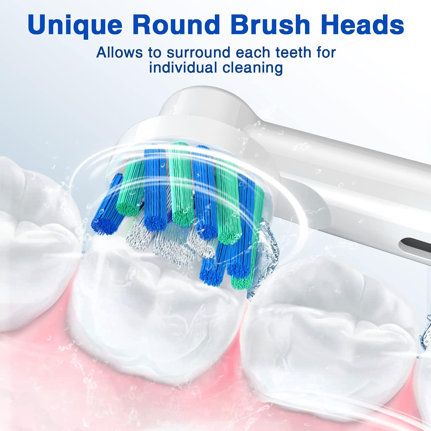 Replacement Brush Heads for Oral B, 16 Pcs Toothbrush Replacement Heads Compatible with Oral B Pro1000 Pro3000 Pro5000 Pro7000, Includes 4 Floss