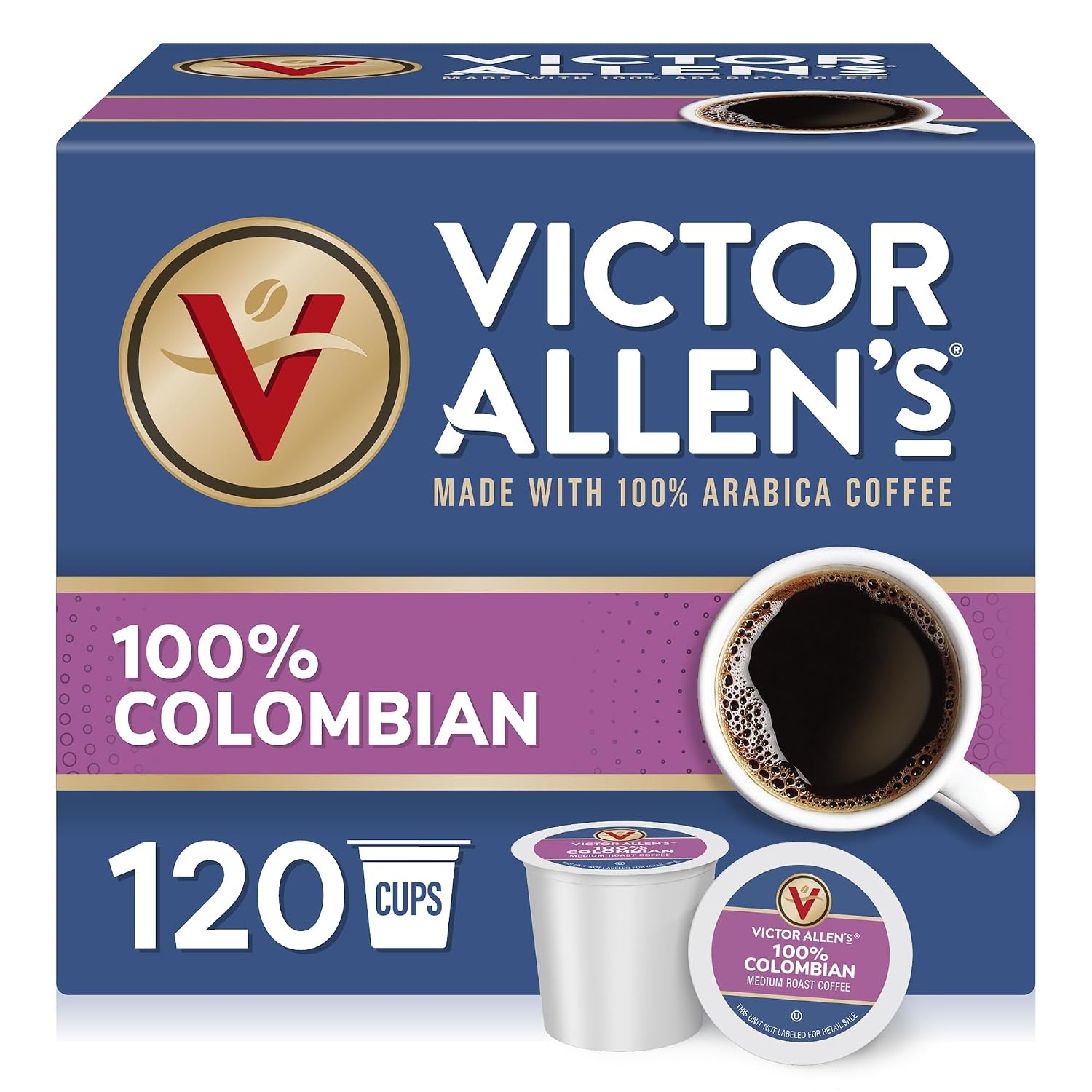 Victor Allen's Coffee Donut Shop Blend, Medium Roast, 80 Count, Single Serve Coffee Pods for Keurig K-Cup Brewers | 100% Arabica beans, Compatible with all K-Cup brewers, Kosher-OU (Pareve), 90-150mg caffeine per serving