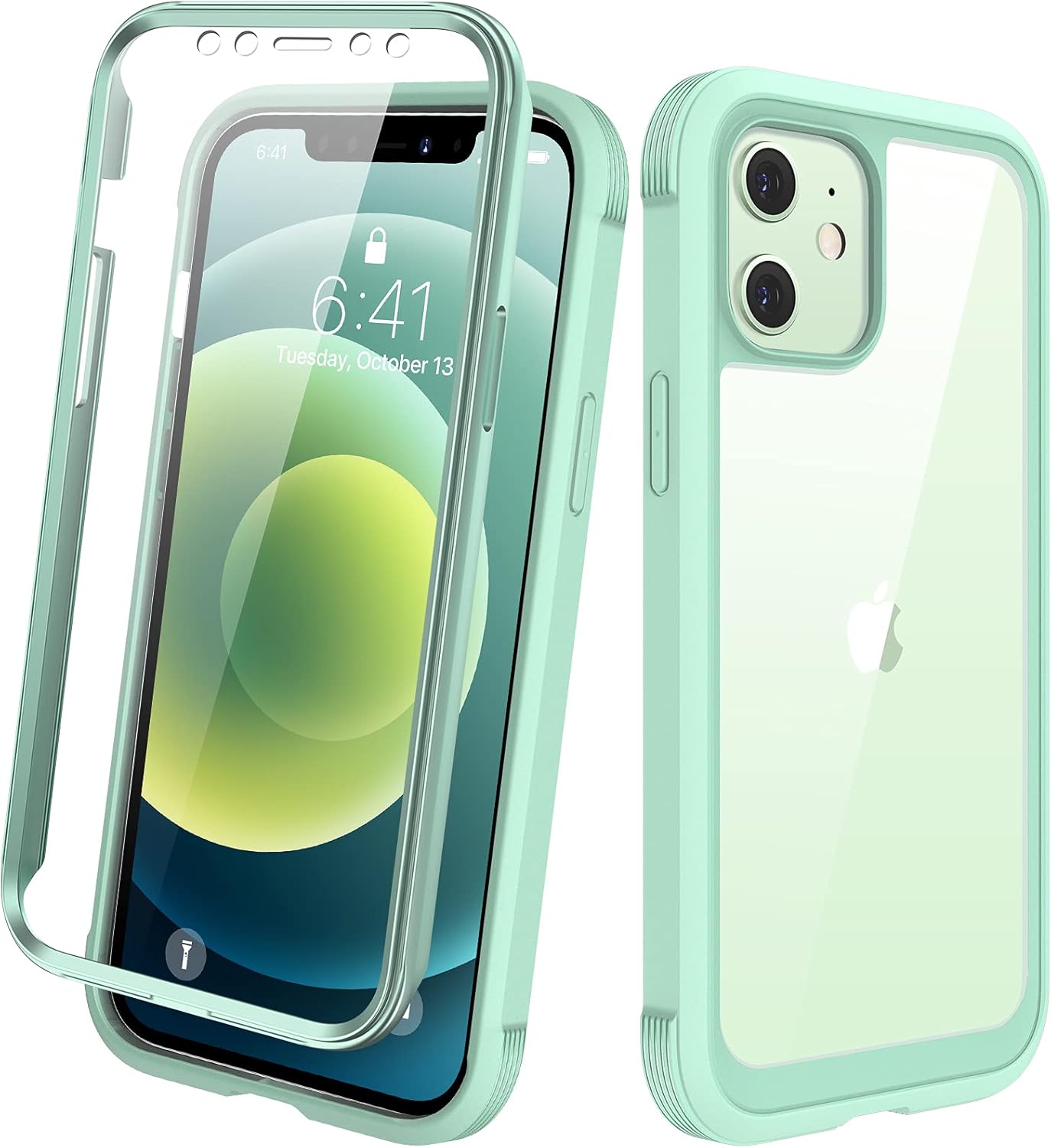 Diaclara Designed for iPhone 12 Mini Case, Full Body Rugged with Built-in Touch Sensitive Anti-Scratch Screen Protector