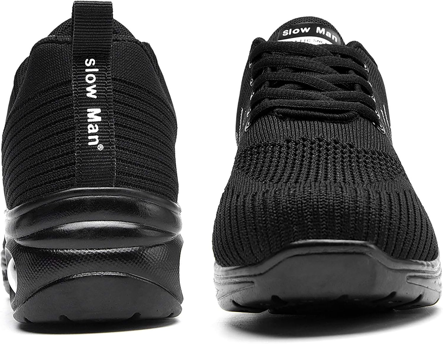 Slow Man Women's Jazz Shoes Lace-up Sneakers - Breathable Air Cushion Lady Split Sole Athletic Walking Dance Shoes Platform