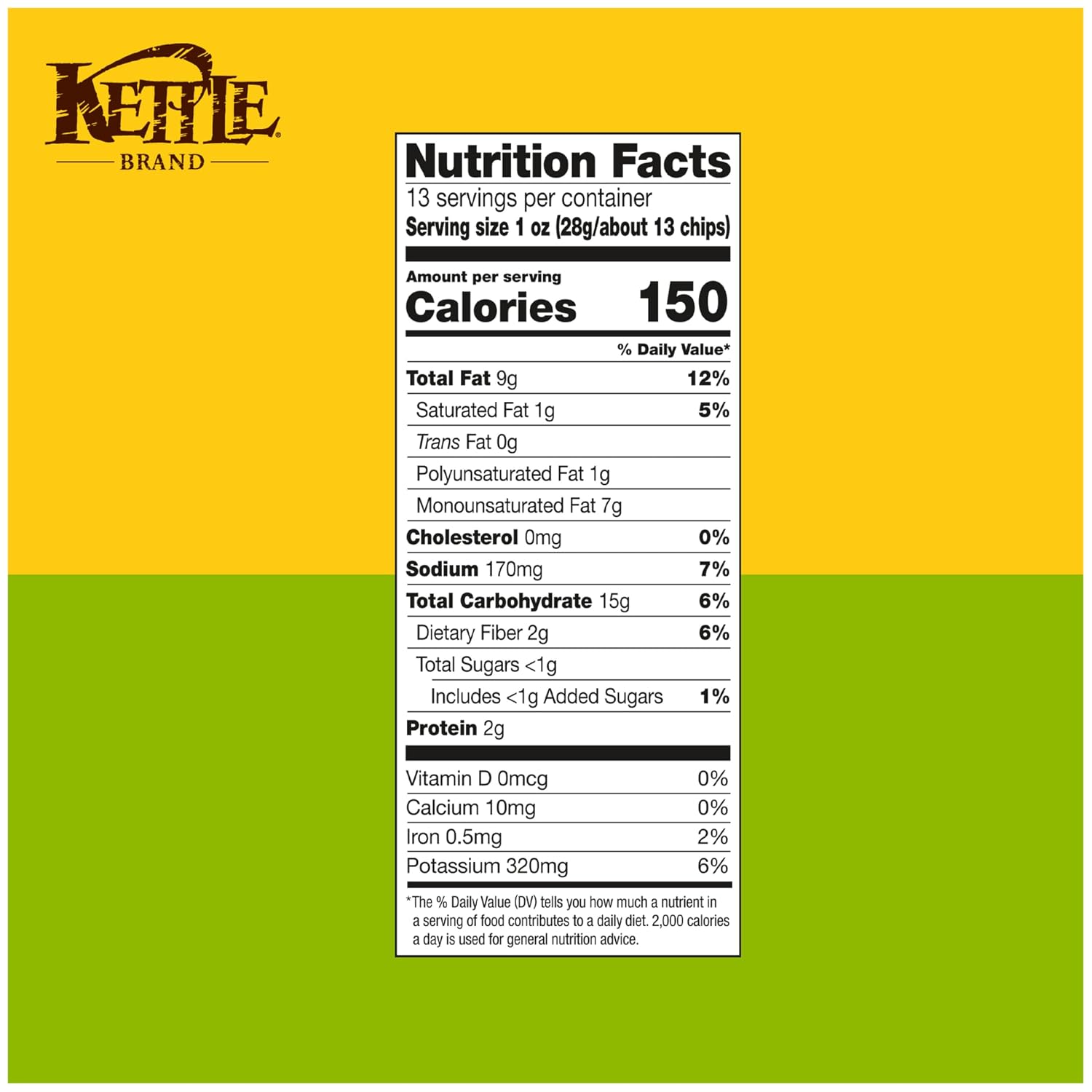 Kettle Brand Potato Chips, Jalapeno Kettle Chips, Party Size, 13 Oz