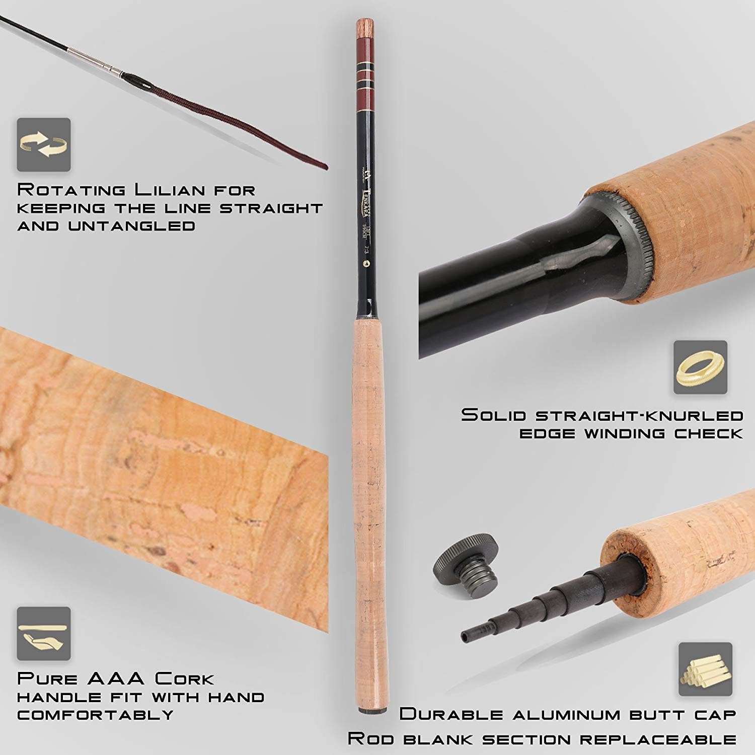 Maxcatch Tenkara Fly Fishing Rod and Combo 7:3 Action, 9/10/11/12/13ft/Triple Zoom 8'10''/9'9''/10'6'',10'8''/11'10''/12'9''