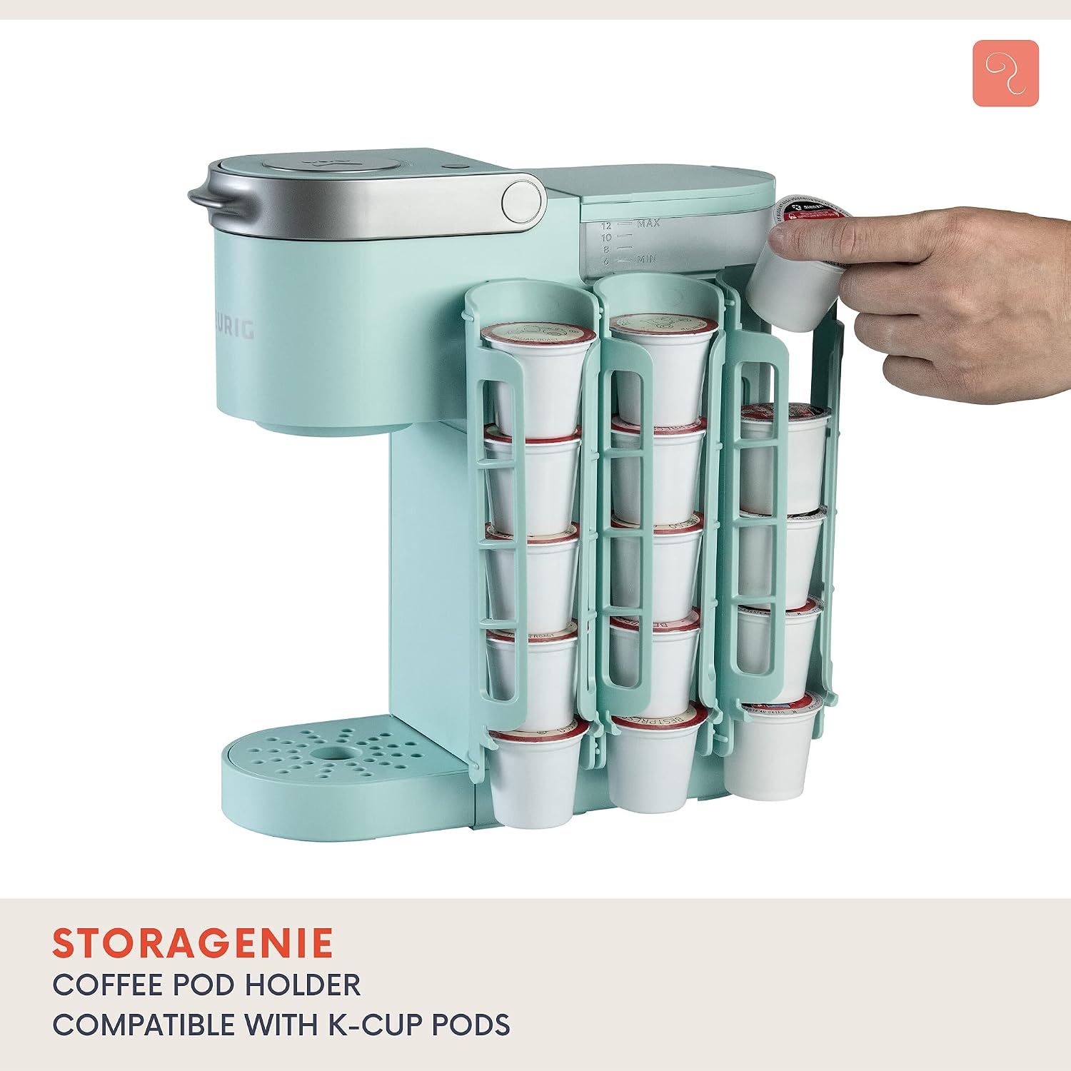 STORAGENIE Coffee Pod Holder for Keurig, Stores 10 Pods