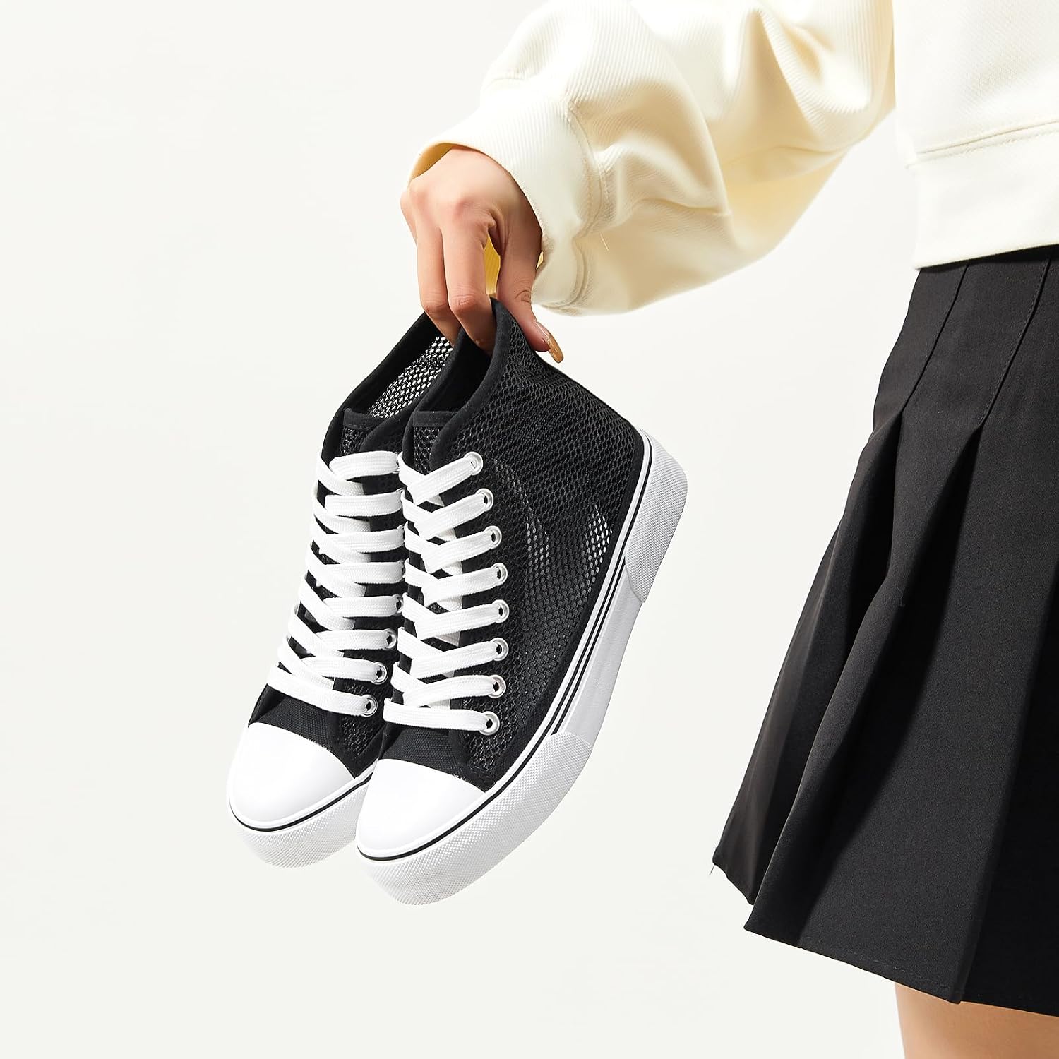 hash bubbie High Top Canvas Sneakers Fashion Walking Shoes