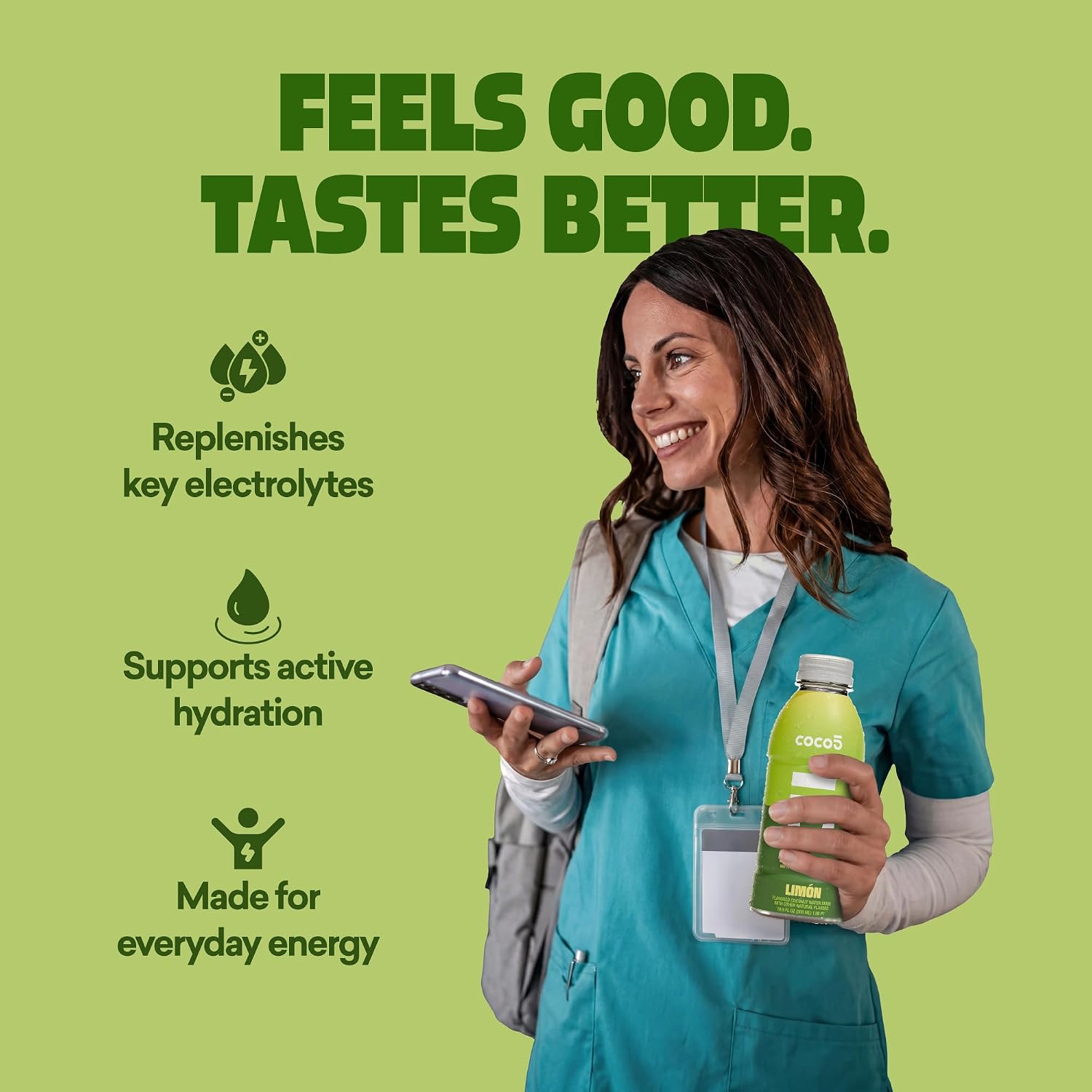 Coco5 Original Coconut Water Natural Electrolyte Sports Drink, 12 Pack | Active hydration. Low sugar, nothing artificial. Potassium, sodium, magnesium, calcium, chloride. 8 real ingredients.
