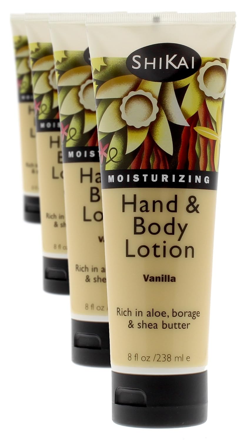 ShiKai Gardenia Hand & Body Lotion (8oz, Pack of 3) | Daily Moisturizing Skincare for Dry and Cracked Hands | With Aloe Vera & Vitamin E
