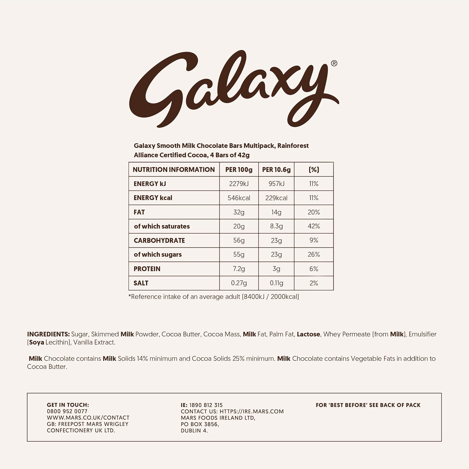 Galaxy Smooth Milk Bars Original Galaxy Chocolate Bar Pack Imported From The UK England The Very Best Of British Galaxy Chocolate Bars