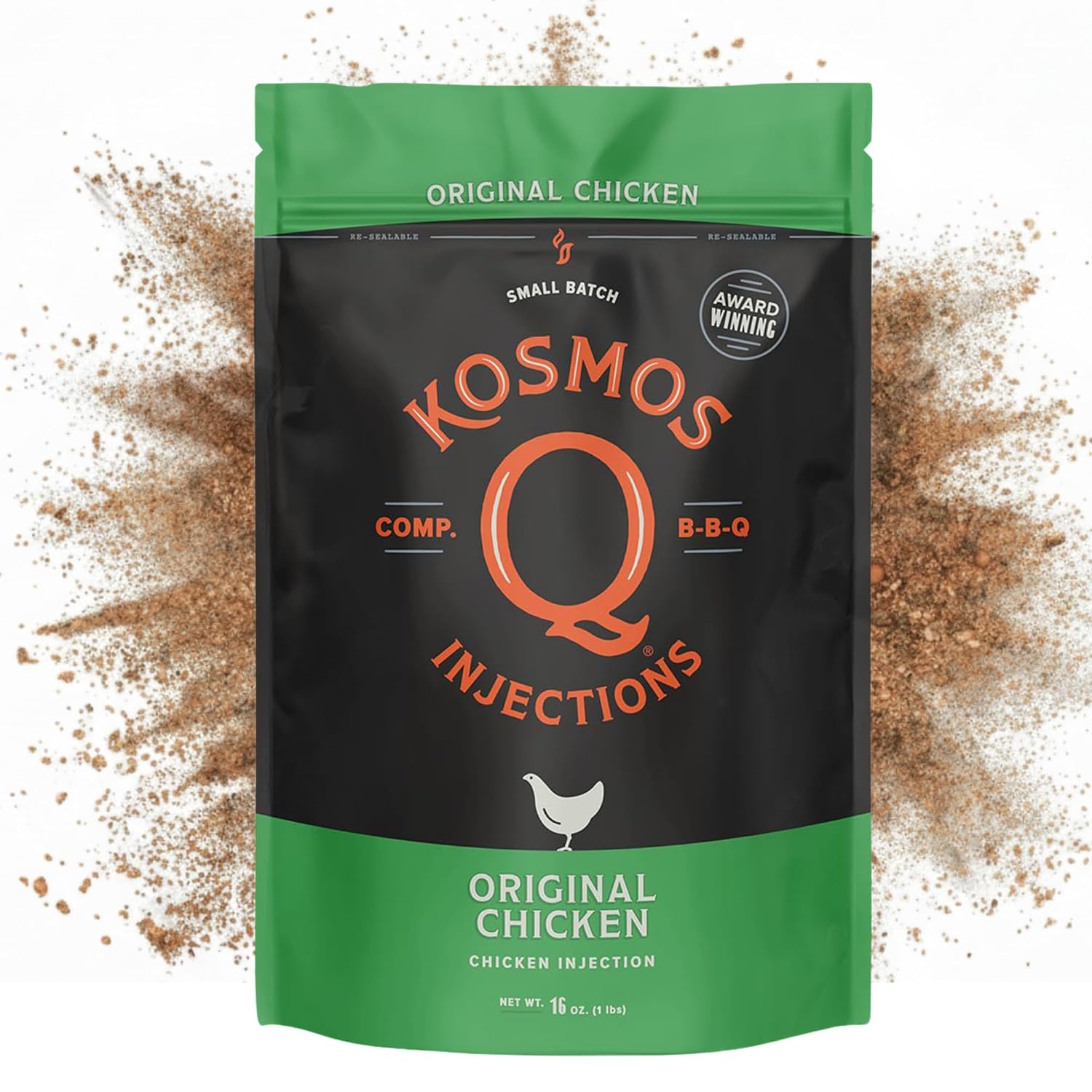 Kosmos Q Reserve Blend Brisket Injection, Premium Beef BBQ Marinade for Tender & Juicy Brisket, Phosphate-Enhanced for Moisture Retention, Competition-Grade Seasoning, Gluten Free, 16 Oz Jar