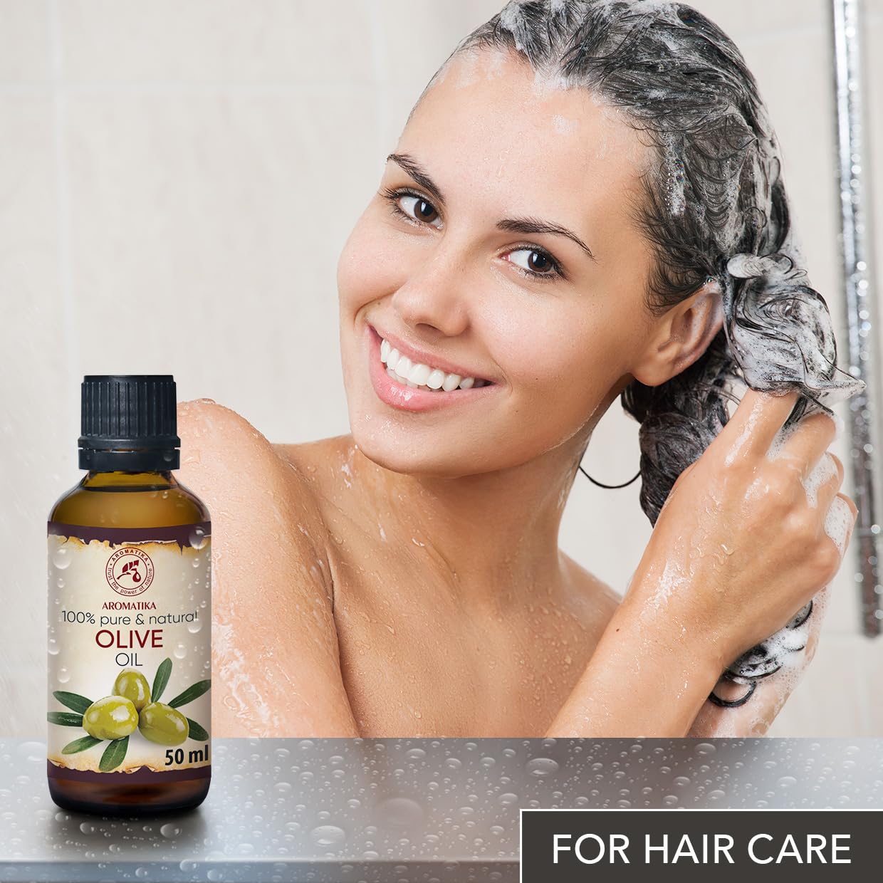 Olive Oil Extra Virgin 1.7 Fl Oz - 100% Pure Unrefined - Best for Hair - Skin - Nails - Lips - Face - Body - Scalp - Great for Beauty - Massage Oil