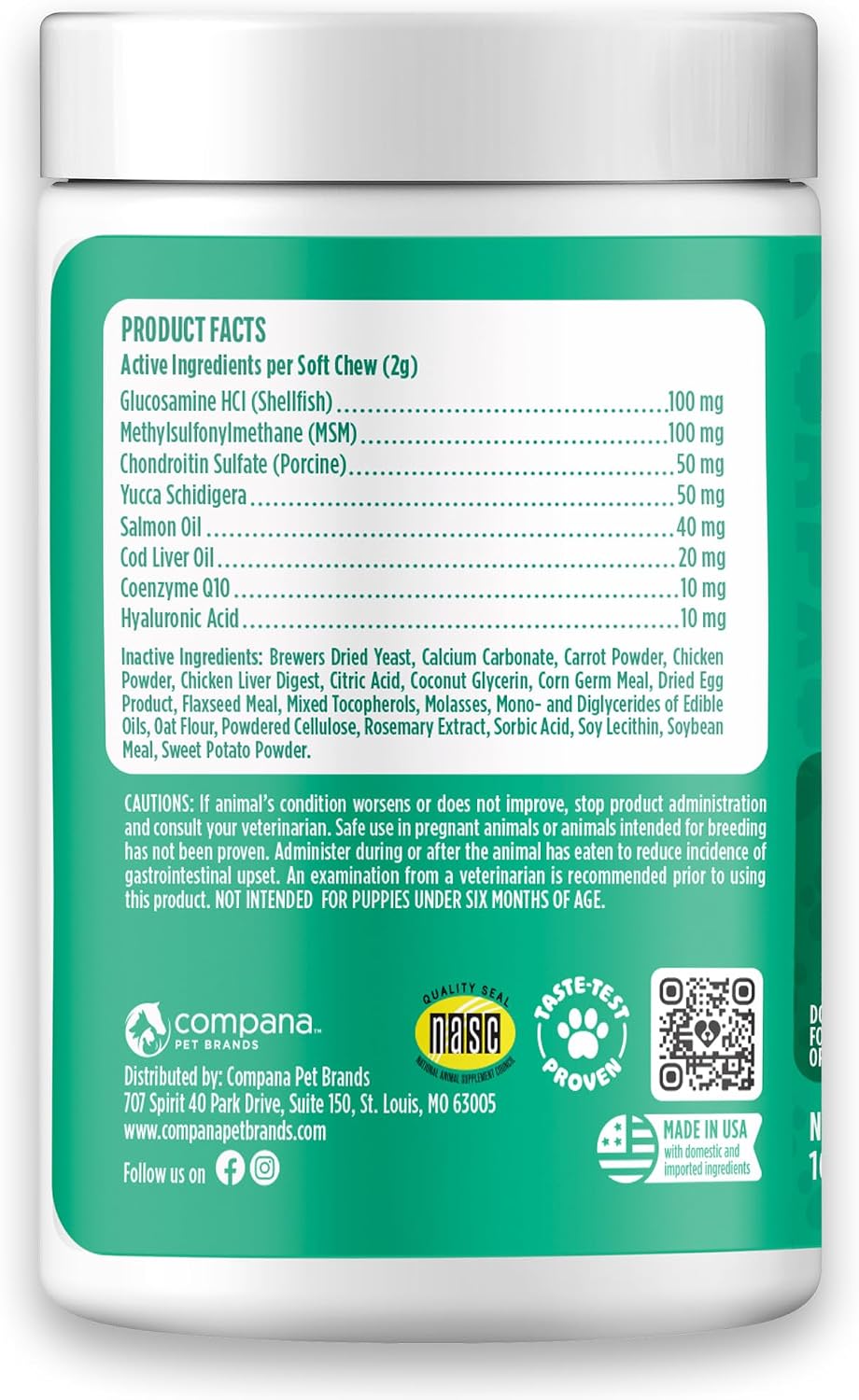 Doggie Dailies Hip & Joint Chews for Dogs, Chicken, All Breeds, 225 Count | Glucosamine & Chondroitin Supplement, Supports Joint Health & Mobility, Soft Chews for Dogs of All Breeds & Sizes