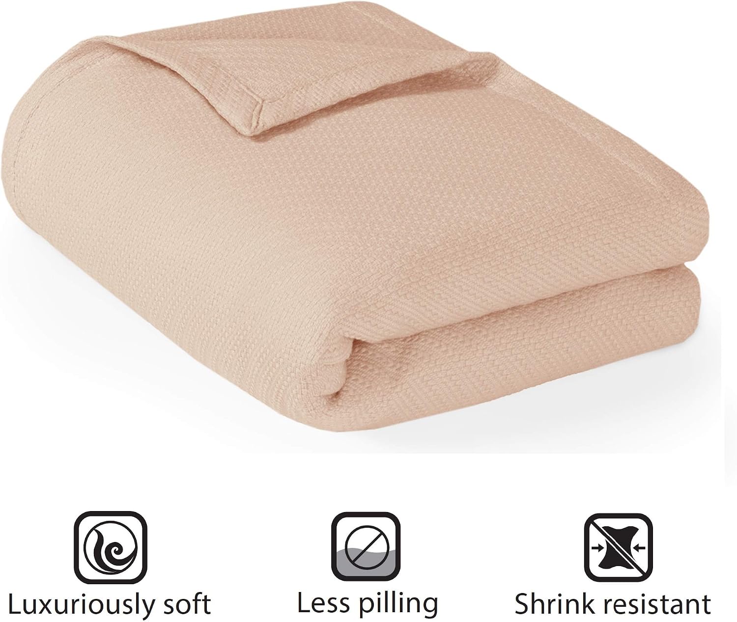 Madison Park Liquid Cotton Luxury Blanket Premium Soft Cozy 100% Ring Spun Cotton For Bed , Couch or Sofa, Full/Queen, Light Blue | Breathable Fabric for Bed or Couch, Diamond Pattern, Lightweight, OEKO-TEX Certified