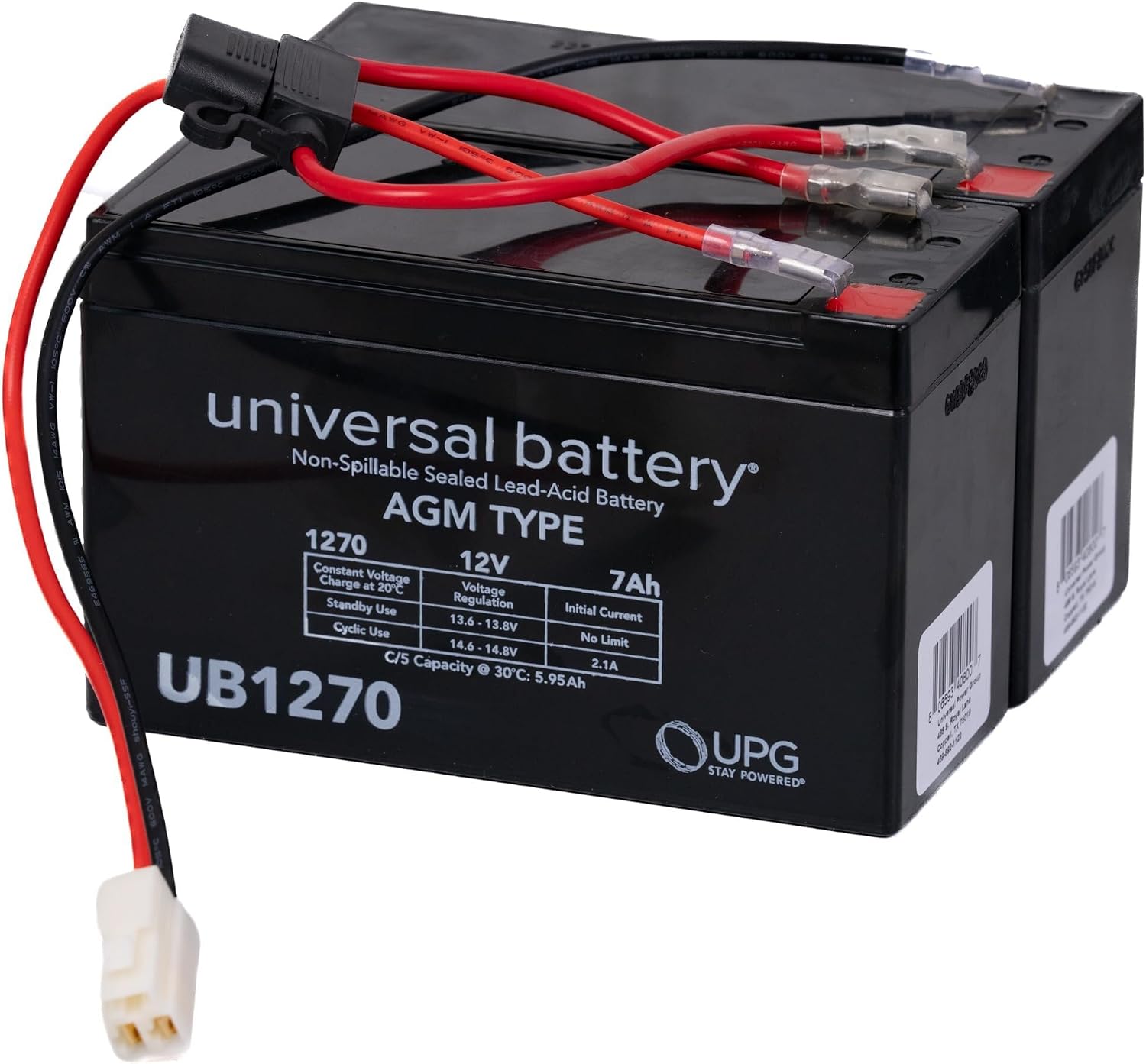 AlveyTech Premium 24 Volt Battery Pack for The Razor MX400 Dirt Rocket Dirt Bike (7 Ah Standard Range, Versions 1-32) - Replacement Set of 2 Rechargeable AGM Batteries with Wiring Harness