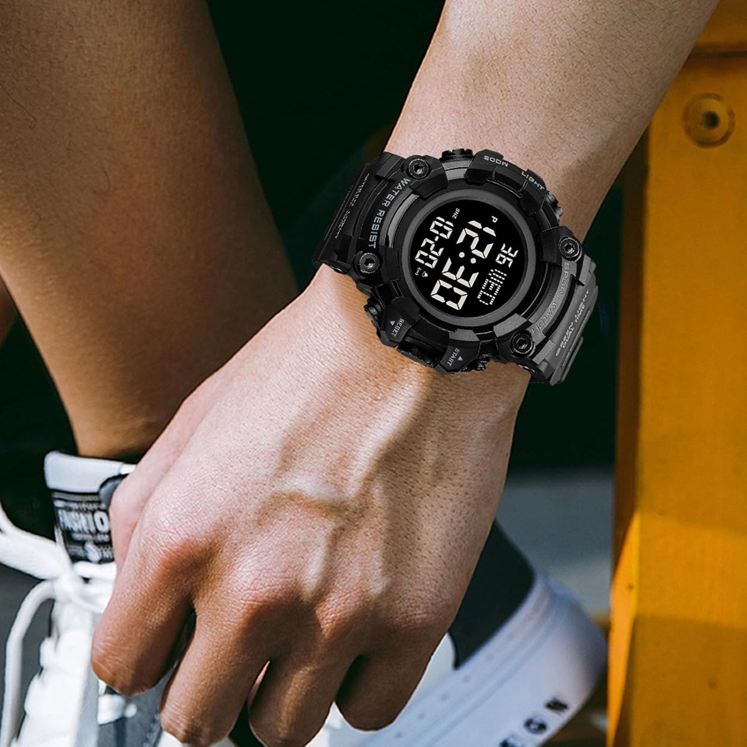 FANMIS Men's Digital Sport Watch Military LED Alarm Waterproof Quartz Watch | Tactical Outdoor Sport Watch Multi Function Led Display Alarm Stopwatch Date Quartz Rugged Style Daily Water Resistance