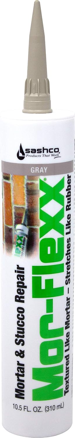 Sashco - FLX-P-GR-12 15020 Mor-Flexx Caulking for Mortar, 10.5 Ounce Cartridge, Gray (Pack of 12)