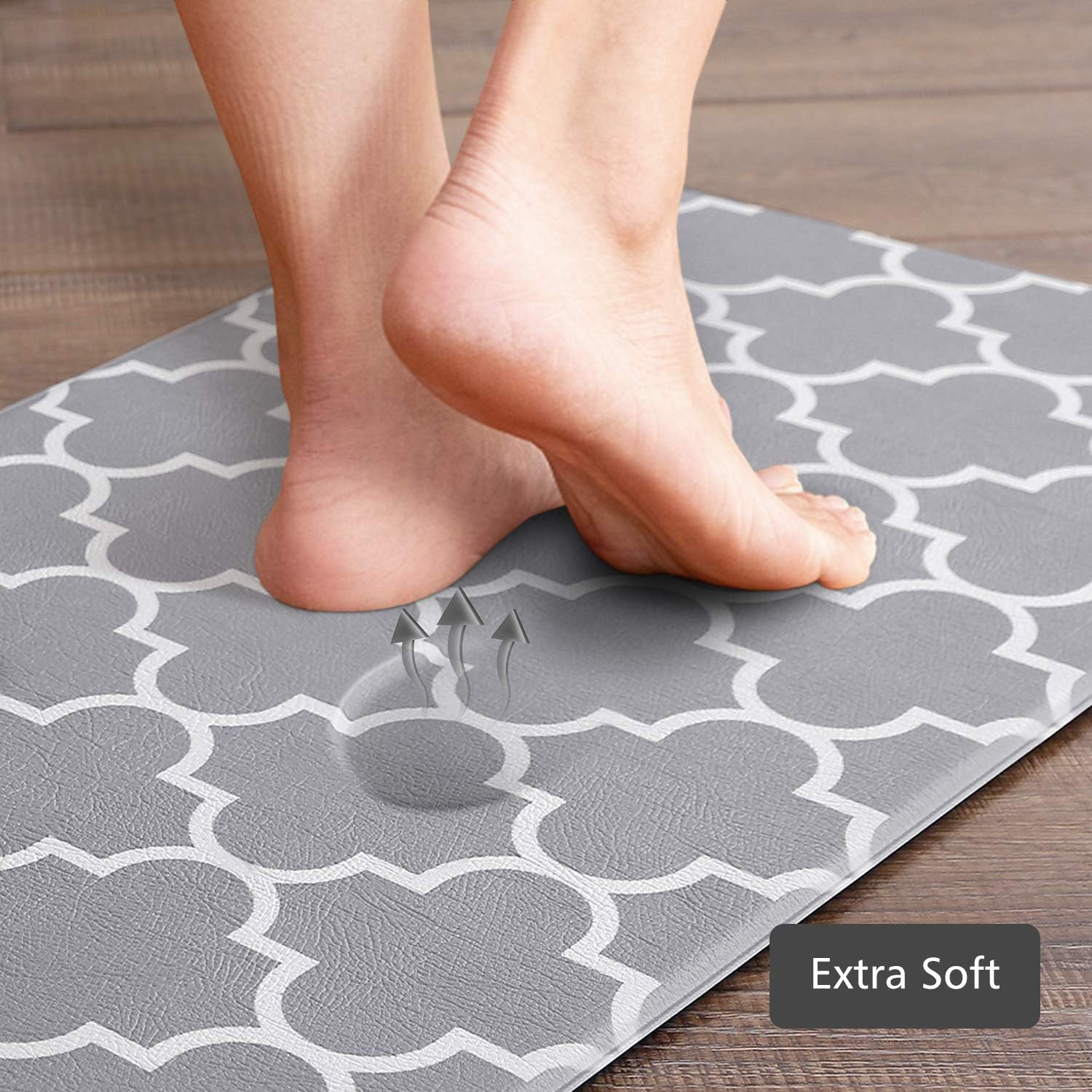 KMAT Kitchen Mat Set of 2,Cushioned Anti-Fatigue Kitchen Mats for Floor