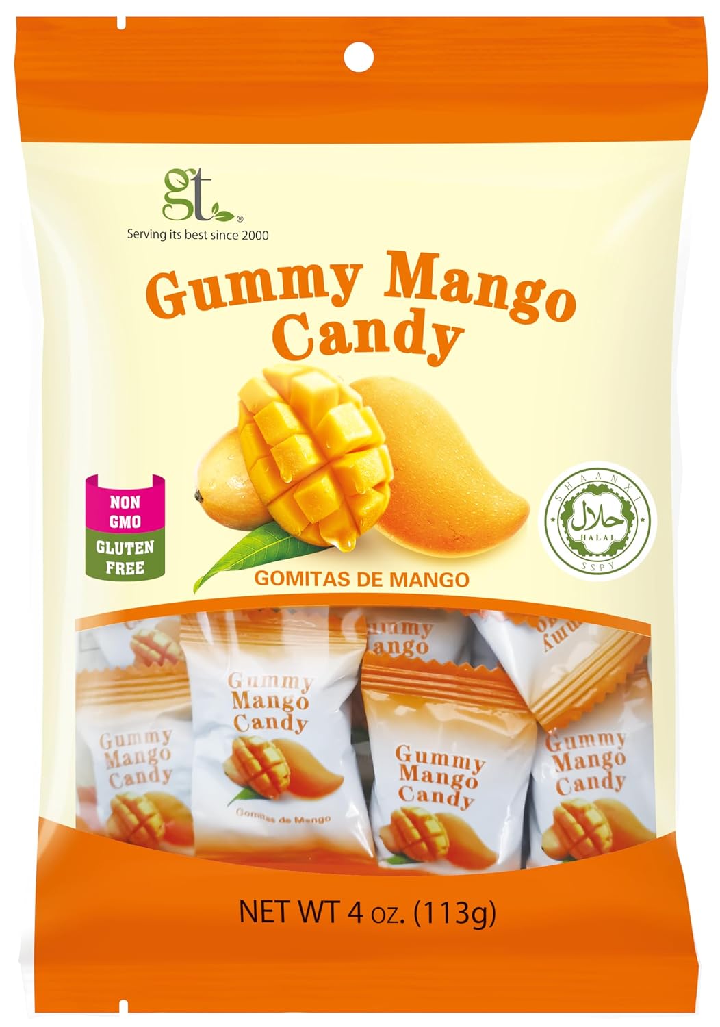 GT Gummy Mango Candy, 4 Ounce Bag (1-Pack)