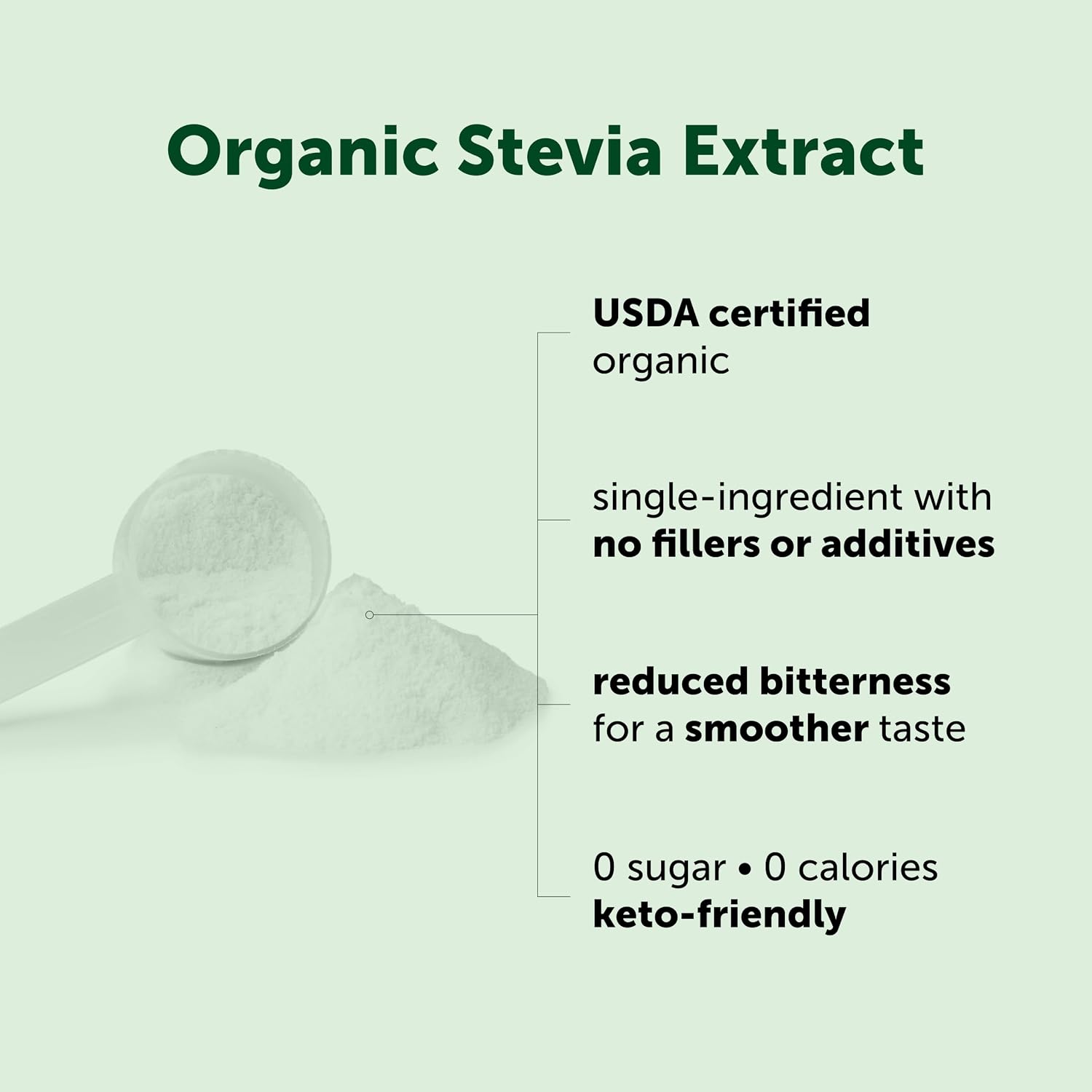 Micro Ingredients Pure Organic Stevia Powder, 8 Ounces, 1418 Serving, Highest Grade Green Leaf Extract Reb-A, Reduced Bitter Aftertaste, 0 Calorie, Natural Sweetener, Sugar Alternative, Keto Friendly