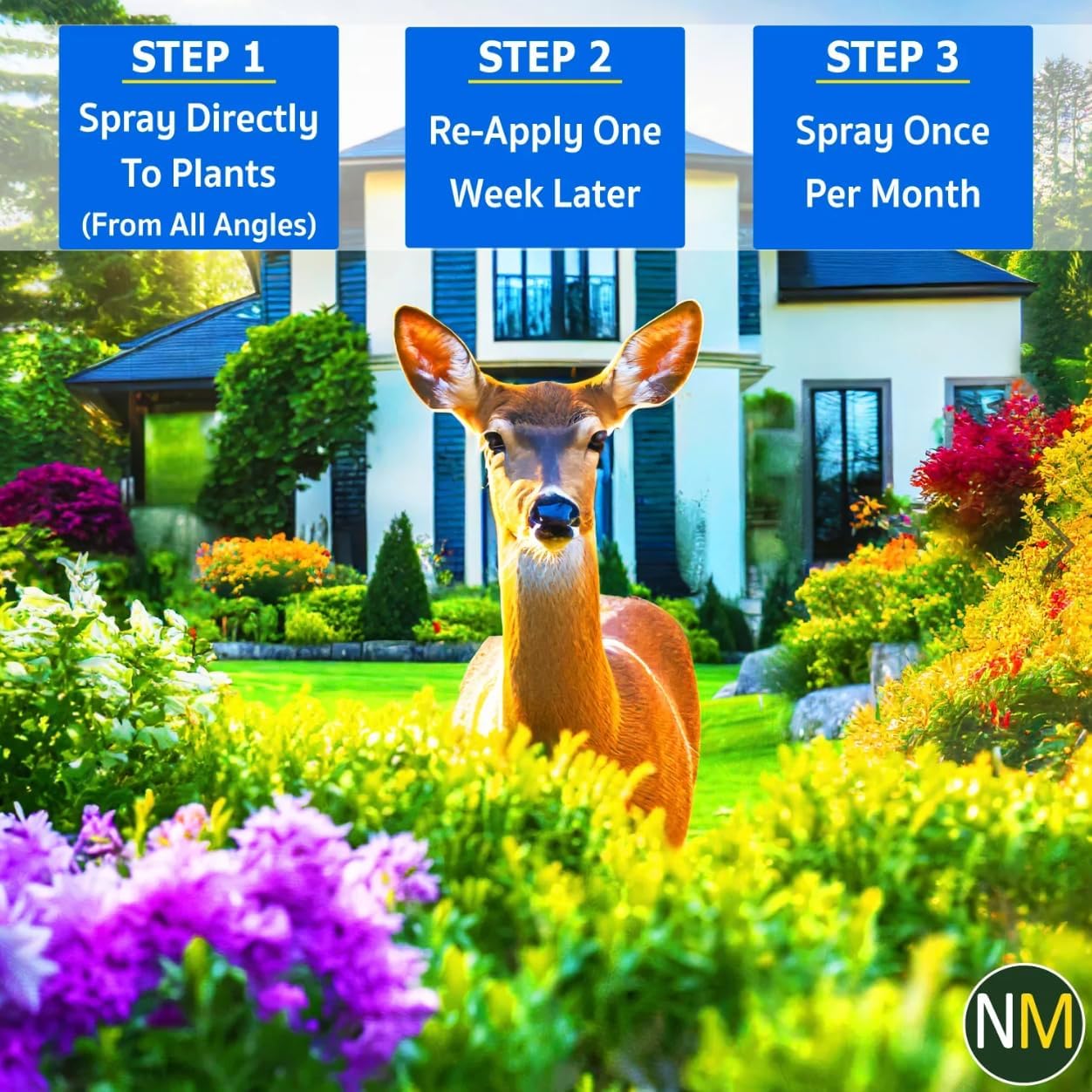 Nature's MACE Deer & Rabbit Repellent 40 oz Concentrate | Deer Repellent Spray for Plants, Lawns, Flowers & Gardens, Plant Safe, Protect Plants Fast, All-Season Protection.