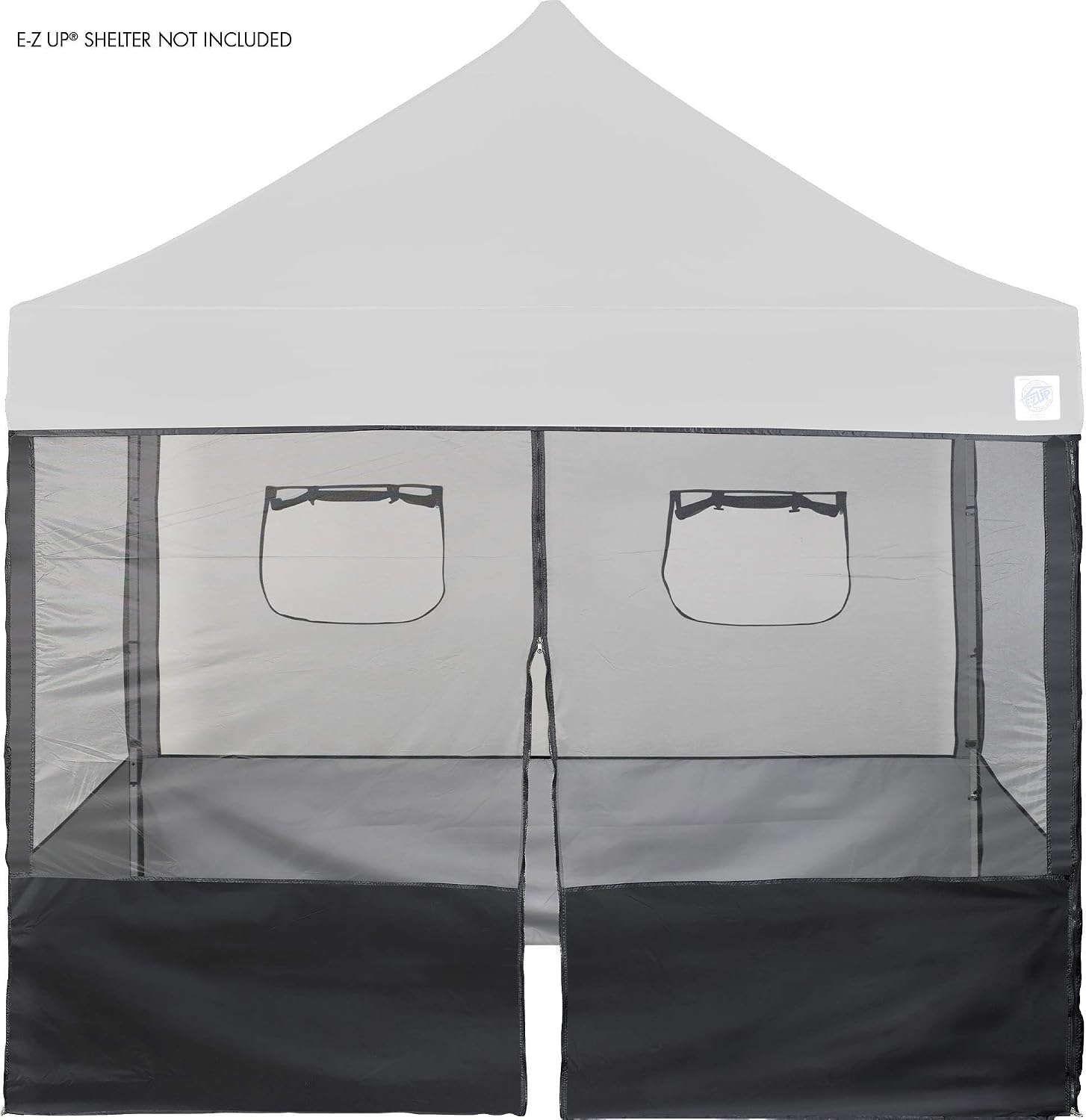 E-Z UP Food Booth Sidewall Kit, Set of 4, Fits 10' x 10' Straight Leg Canopy (Canopy/Shelter NOT Included), Includes 2 Roll-Up Serving Windows