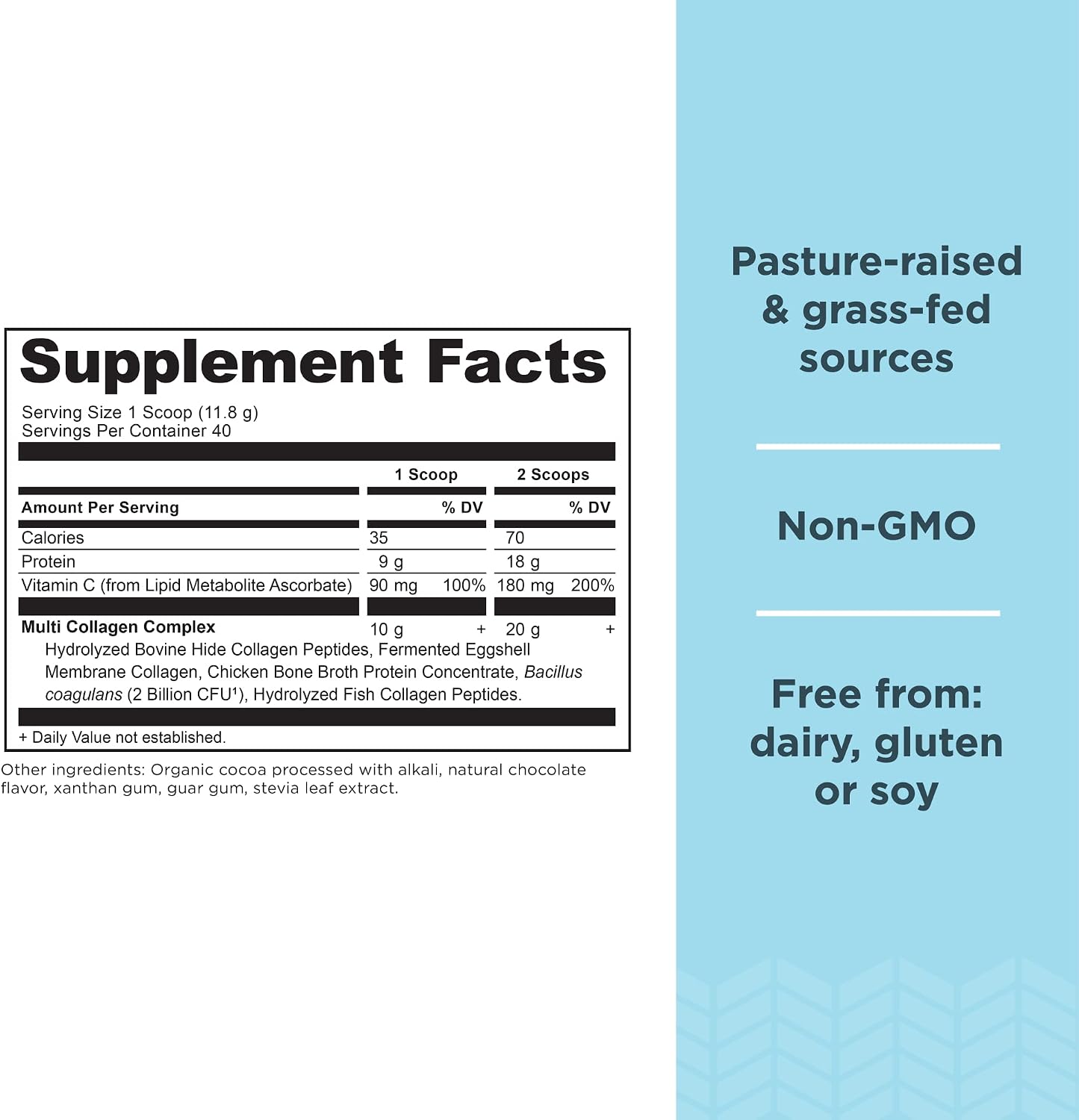 Ancient Nutrition Multi Collagen Protein Powder, 5 Types of Food Sourced Collagen, Providing Types I, II, III, V, and X, 16.2 Ounce