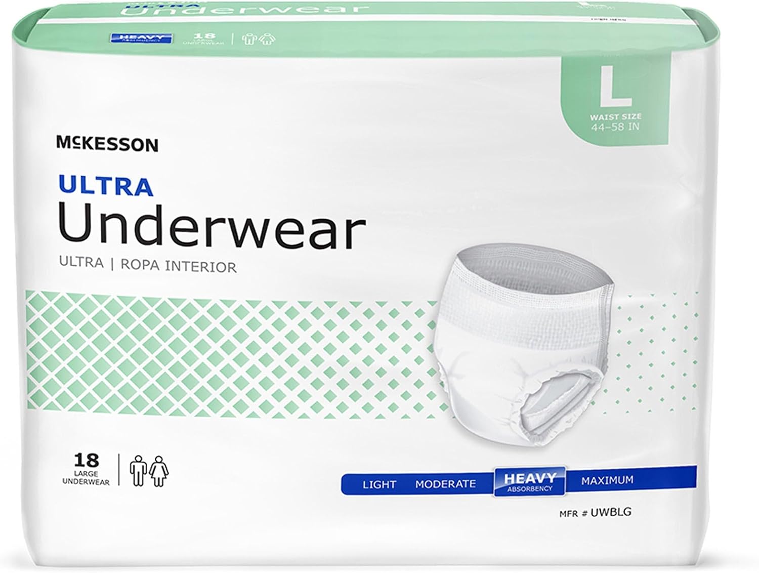 McKesson Ultra Adult Incontinence Underwear, Heavy Absorbency, 44 in, 80 ct | Postpartum and Incontinence Support