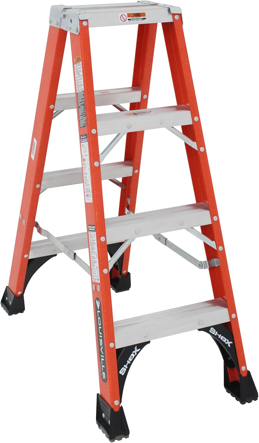 Louisville Ladder 14-Foot Fiberglass Twin Front Step Ladder, 375-Pound Load Capacity, Type IAA, FM1414HD