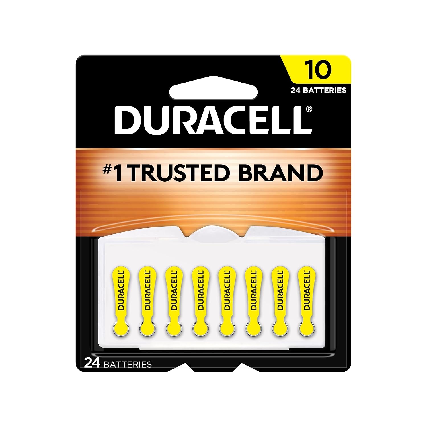 Duracell Hearing Aid Batteries Size 312, Brown, 16 Count (Pack of 1), Long-lasting Power, Extra-long EasyTab Install