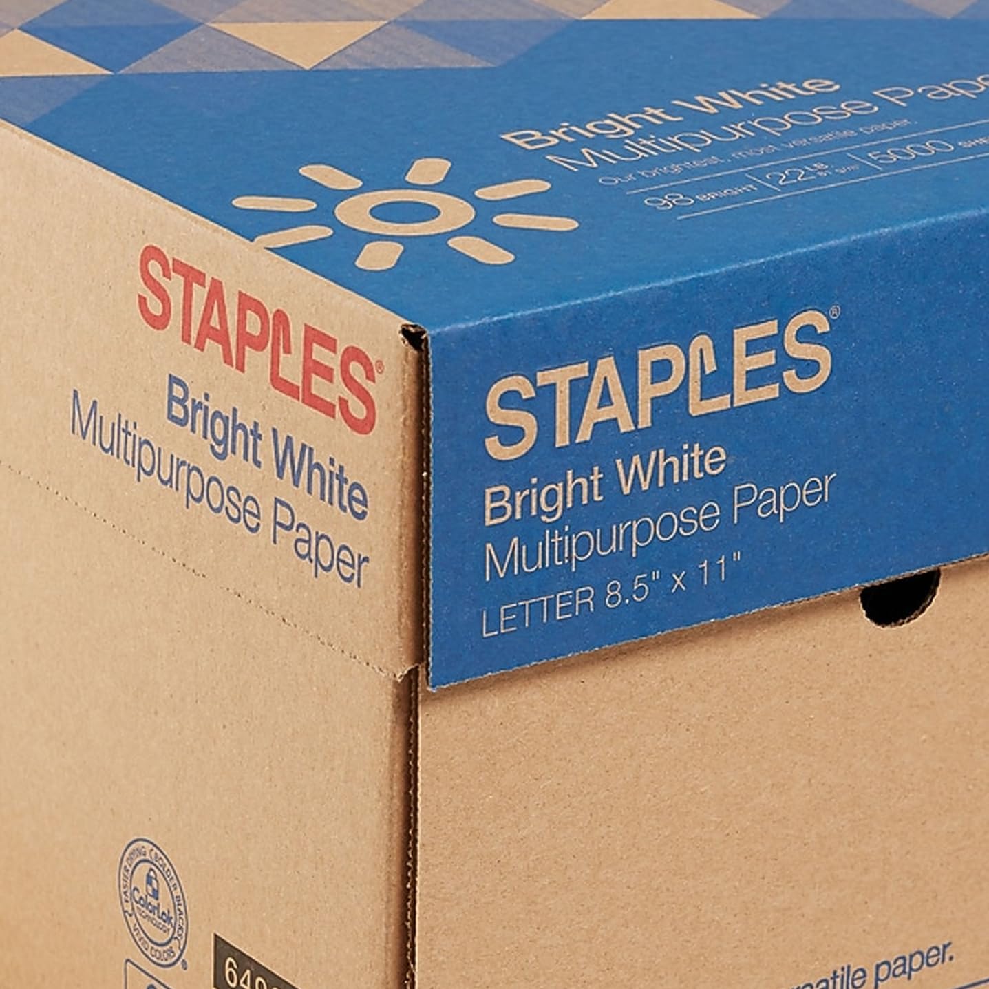 Staples Multipurpose Paper, 8 1/2" x 11", Bright White, Ream, For Office, School & Home