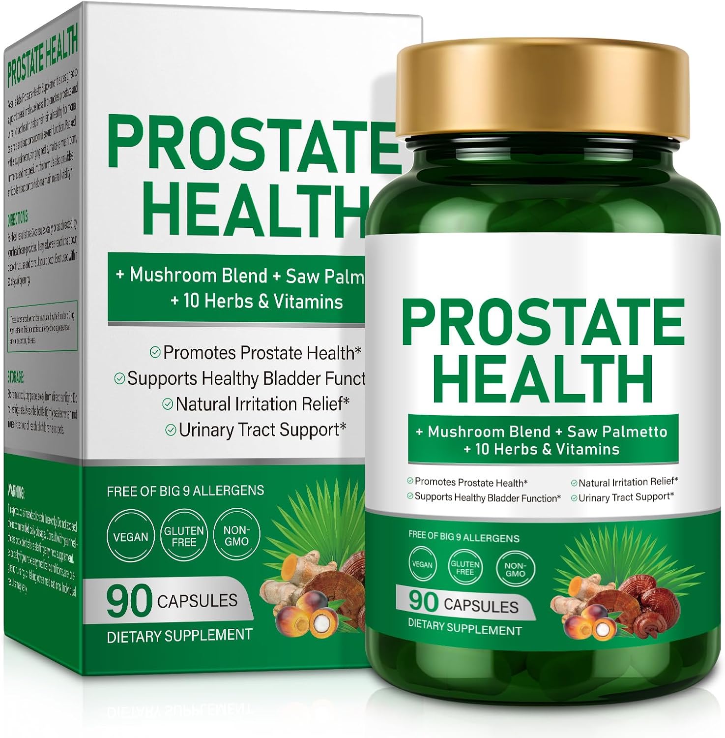 Saw Palmetto Prostate Supplement for Men 2000mg – Advanced 45% Fatty Acids Formula with Reishi & Maitake, Stinging Nettle