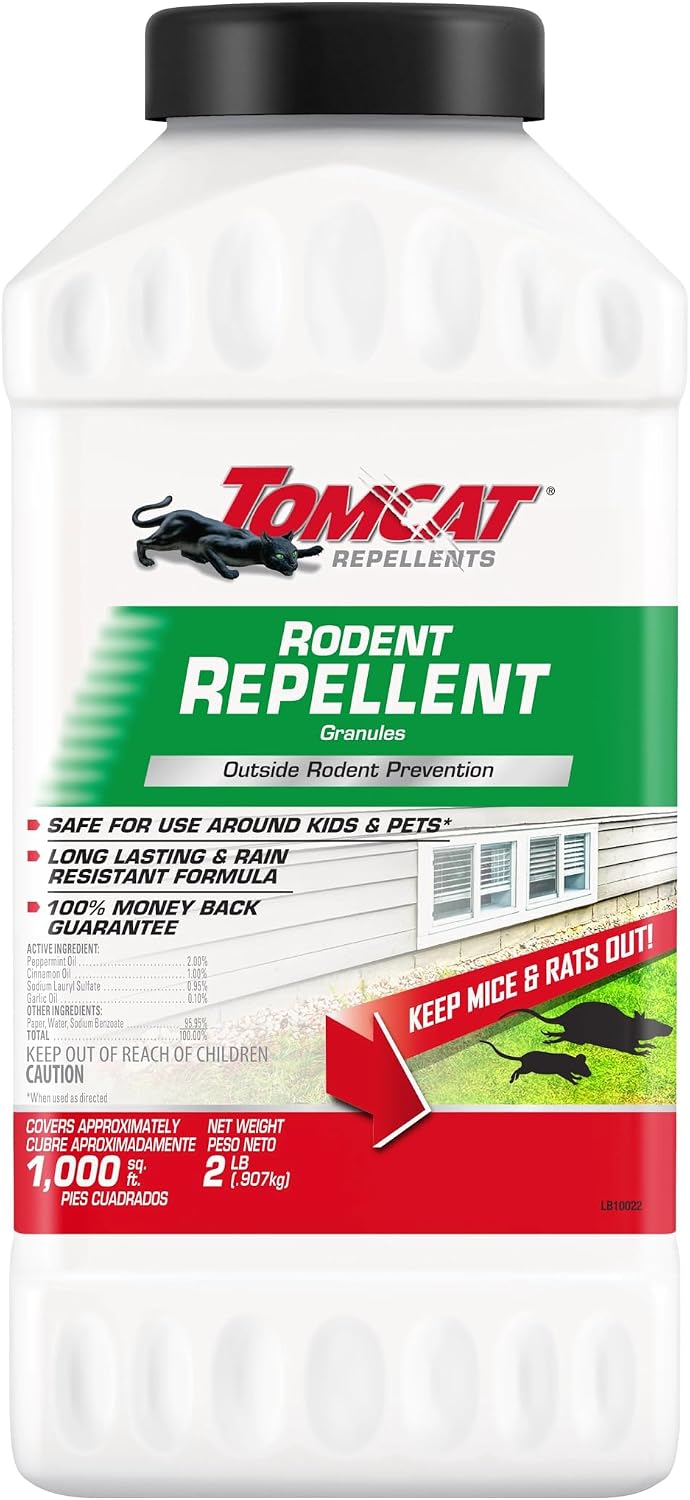 Tomcat Repellents Rodent Repellent Ready-to-Use with Comfort Wand, 1 gal. | For Indoor and Outdoor Mouse and Rat Prevention, Peppermint Oil Spray for Rodents with Cinnamon & Garlic Essential Oils