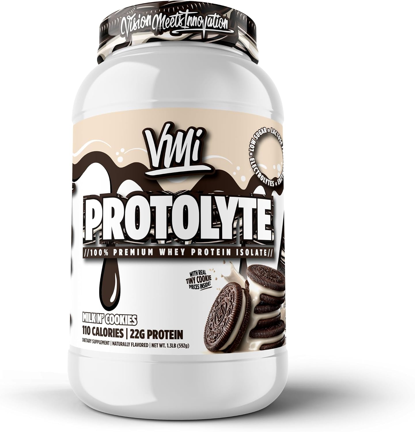 VMI Sports | ProtoLyte Whey Isolate Protein Powder | Low Calorie Whey for Weight Loss and Muscle Gain | Digestive Enzymes | Non-GMO (1.6 lb, Chocolate Fudge Cookie) | Premium whey isolate protein powder for smooth mixing in shakes smoothies and convenien…