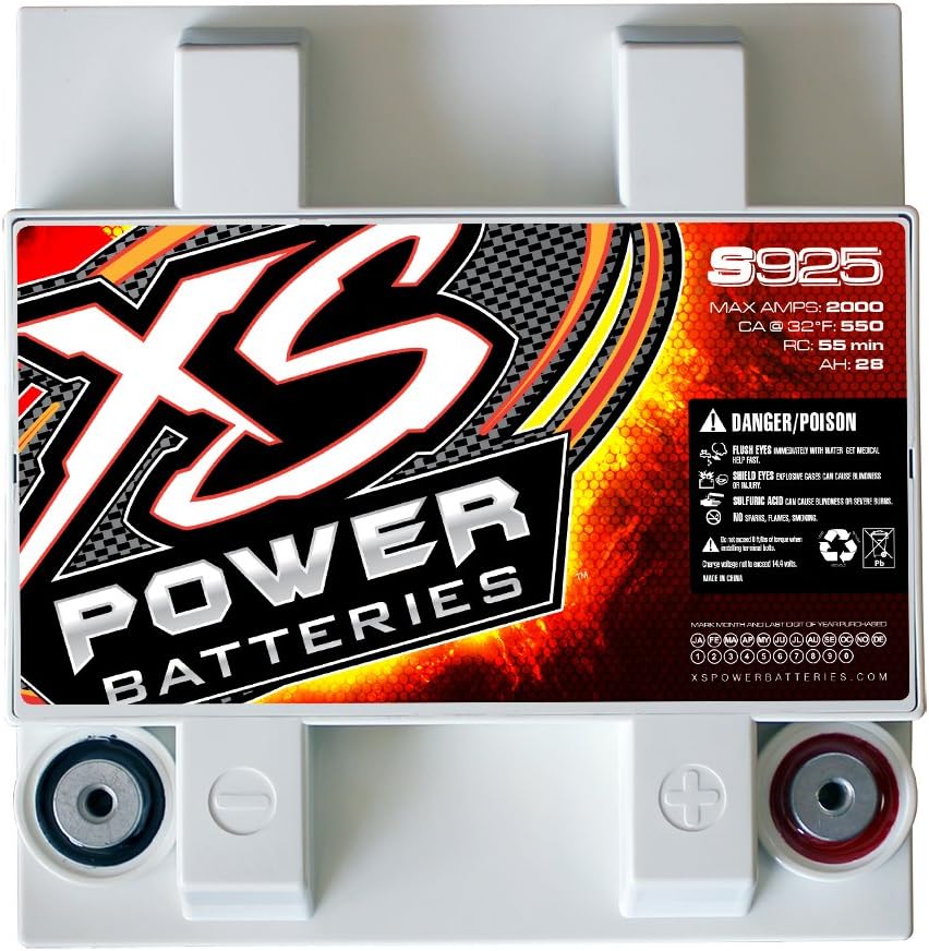 XS Power S925 'S Series' 12V 2,000 Amp AGM Automotive Starting Battery with Terminal