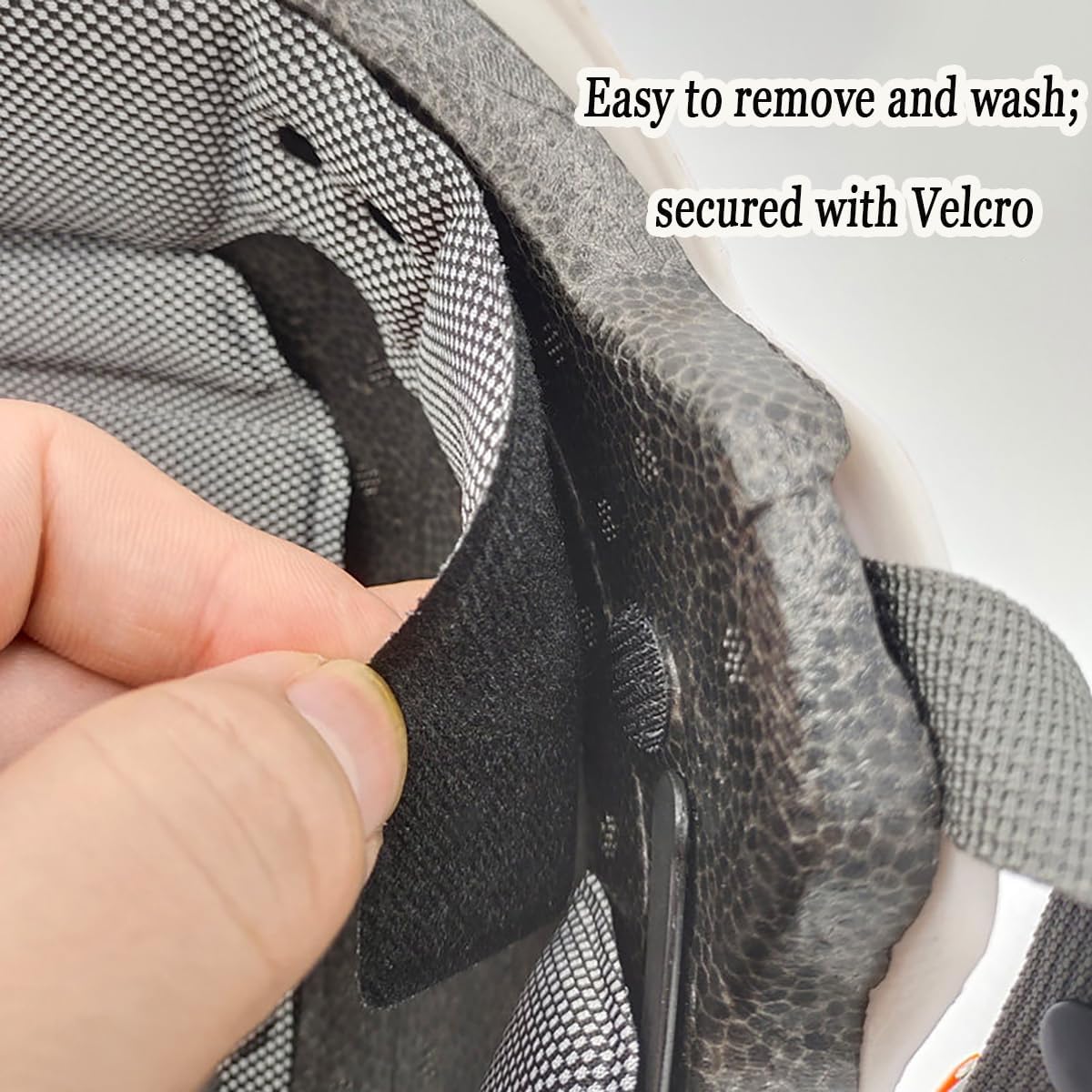 Motorcycle Helmet Liner for HJC CS-R3 II 2022 2023 2024 2025, Breathable Helmet Replacement Foam Padding Kits Set, Comfort Helmet Lining Protective Cushion Mat, Washable,B Grey
