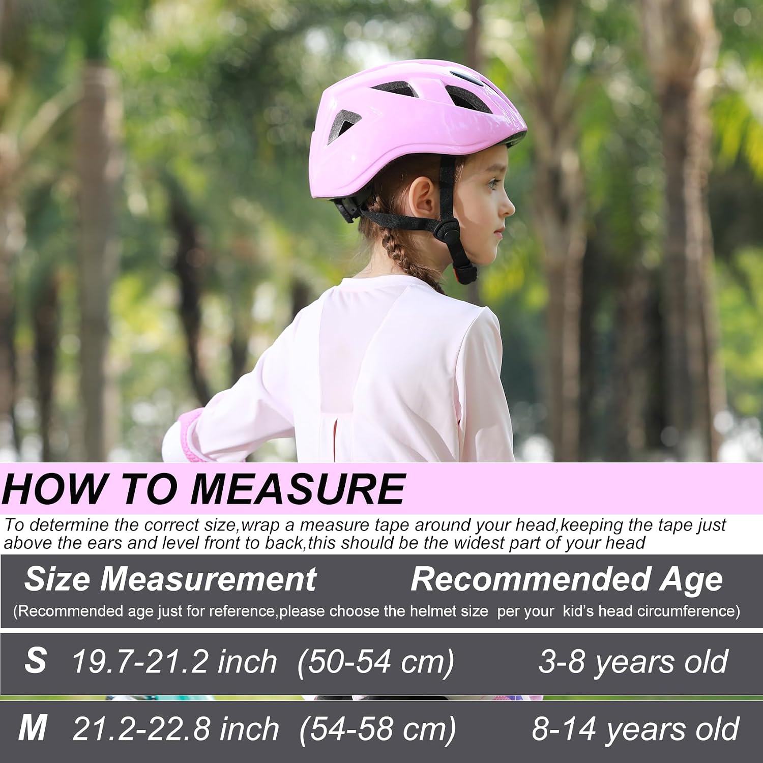 Kids Bike Helmet,2 Sizes for Youth Child Girls & Boys