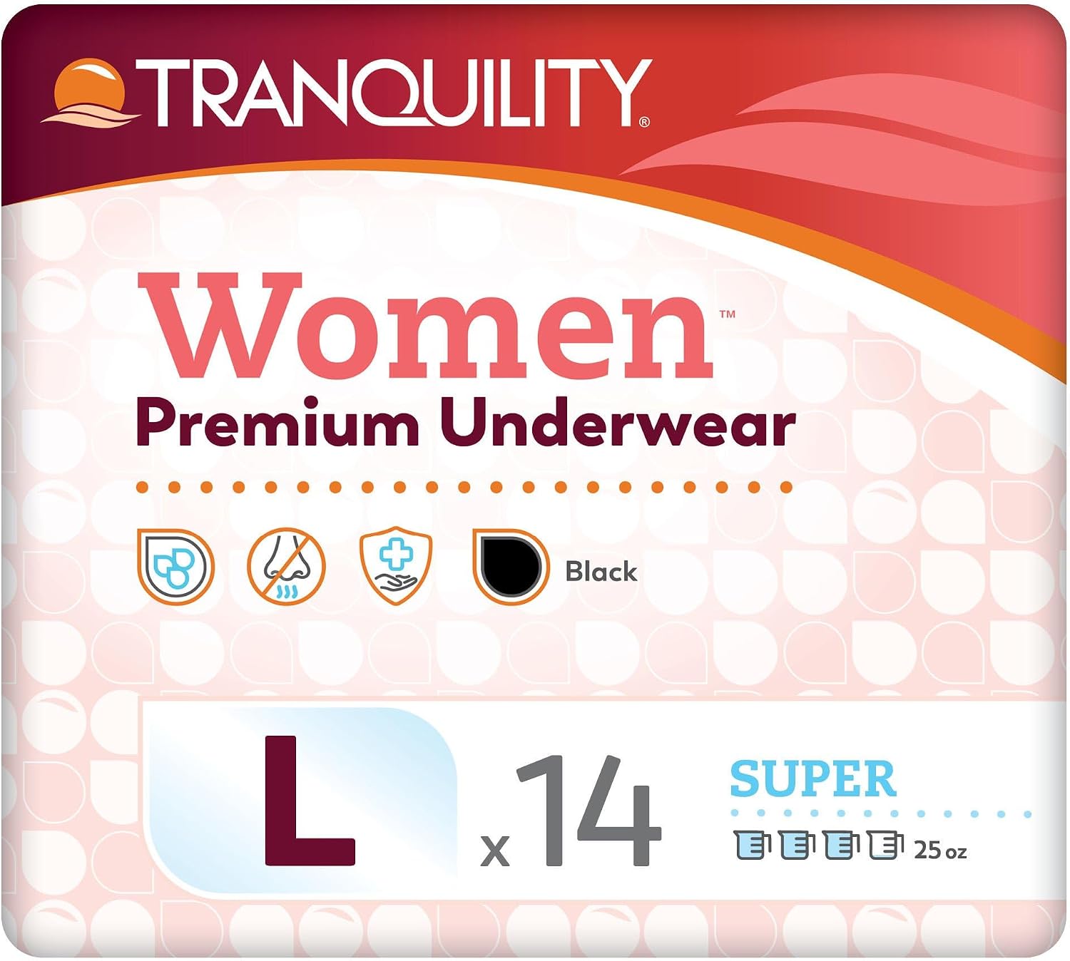 Tranquility Premium Daytime Disposable Absorbent Underwear, L, 54 in, 16 ct | Breathable All-Day Comfort, Adult Diapers