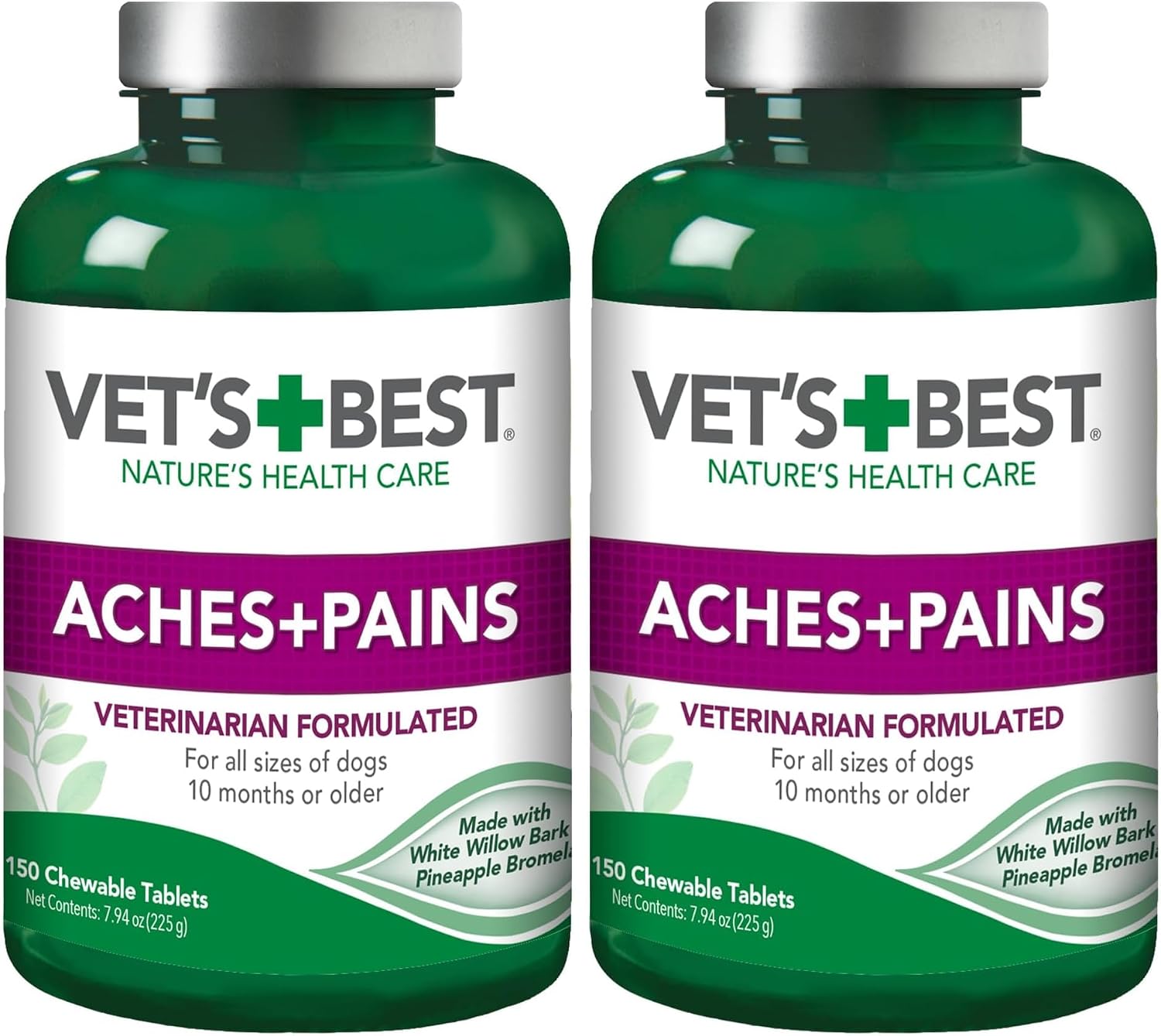 Vet's Best Dog Pain Relief Supplement, Dog Aspirin Alternative, 150 ct | Natural Joint Support Tablets, Helps Relieve Occasional Aches & Discomfort, Supports Mobility & Hip Health for Dogs