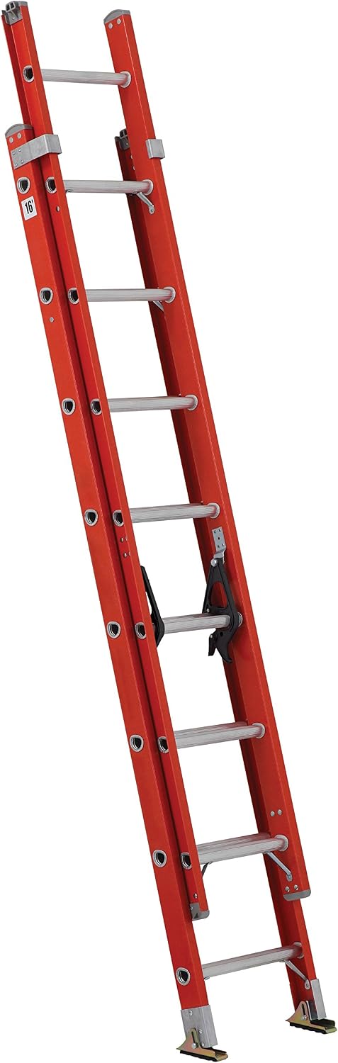 Louisville Ladder 16-foot Fiberglass Extension Ladder, 300-Pound Load Capacity, Type IA, FE3216