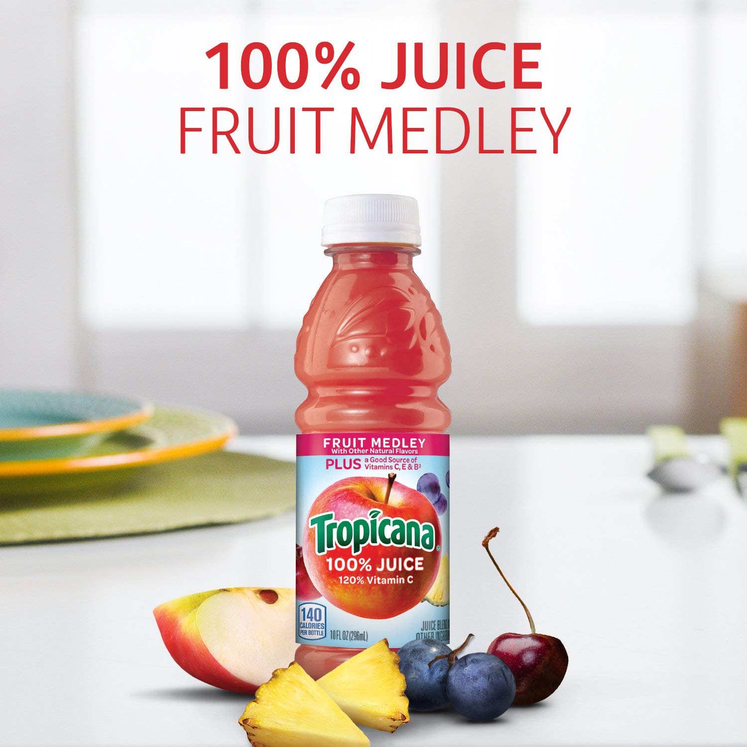Tropicana Pineapple Peach Mango 100% Juice, 24-pack, 10 fl oz bottles