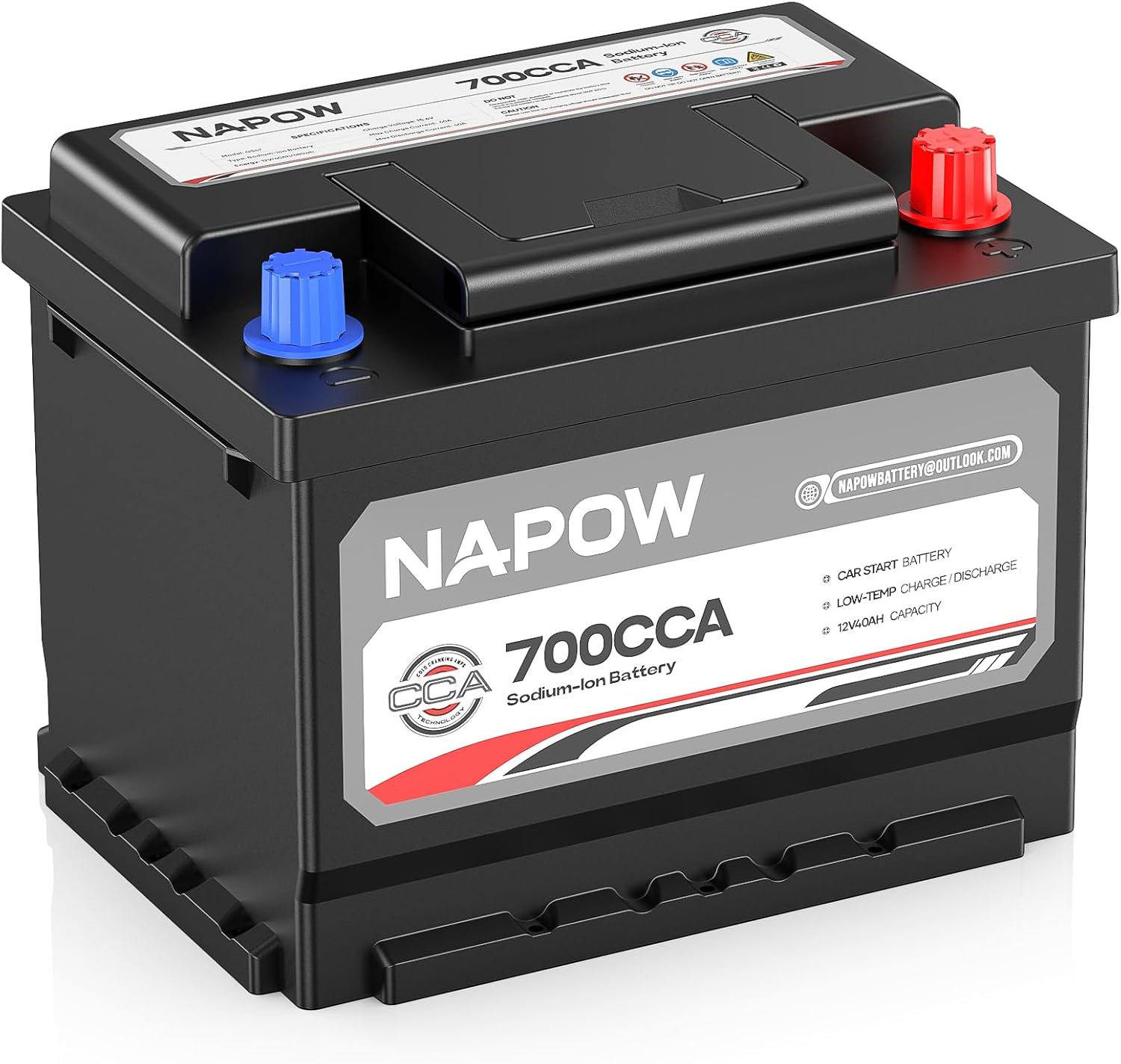 12V 70Ah Sodium Ion Car Battery, 1000CCA IP65 Waterproof Automotive Group Size 49 Battery for Car RV Marine