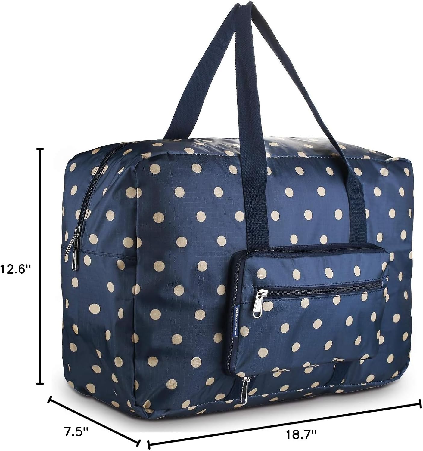 Travel Foldable Waterproof Duffel Bag - Lightweight Carry on Luggage Tote Duffel Bag(Black Floral)