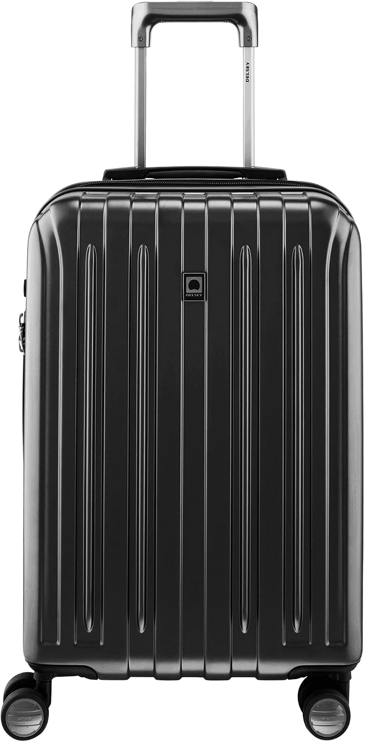 DELSEY PARIS Titanium Hardside Expandable Luggage with Spinner Wheels Carry-On Luggage, Graphite, Carry-On 19 Inch