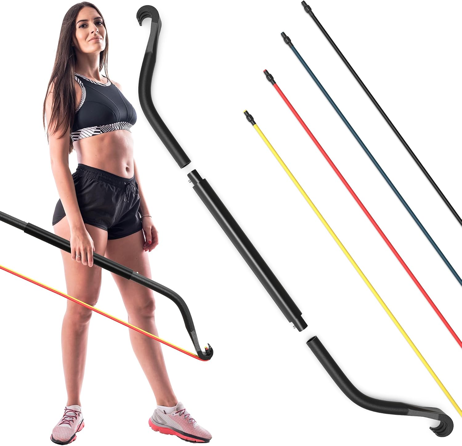 Synergee Resistance Bow – Portable Home Gym Bar and Bands