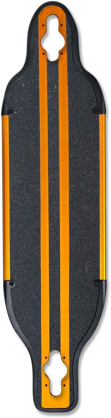 Aluminum Gold or Black Skateboards Longboard Drop Through Deck ONLY or Complete Long Board, for Boys, Girls, Kids, Teens and Adults and for Beginners to Professionals