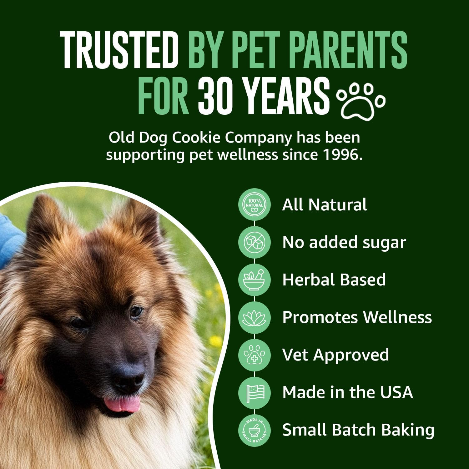Old Dog Cookie Company All Natural Diabetic Dog Treats – Vet Approved Dog Snacks | Best Healthy Chews for Dogs, Top Treat for Dogs | Low Glycemic